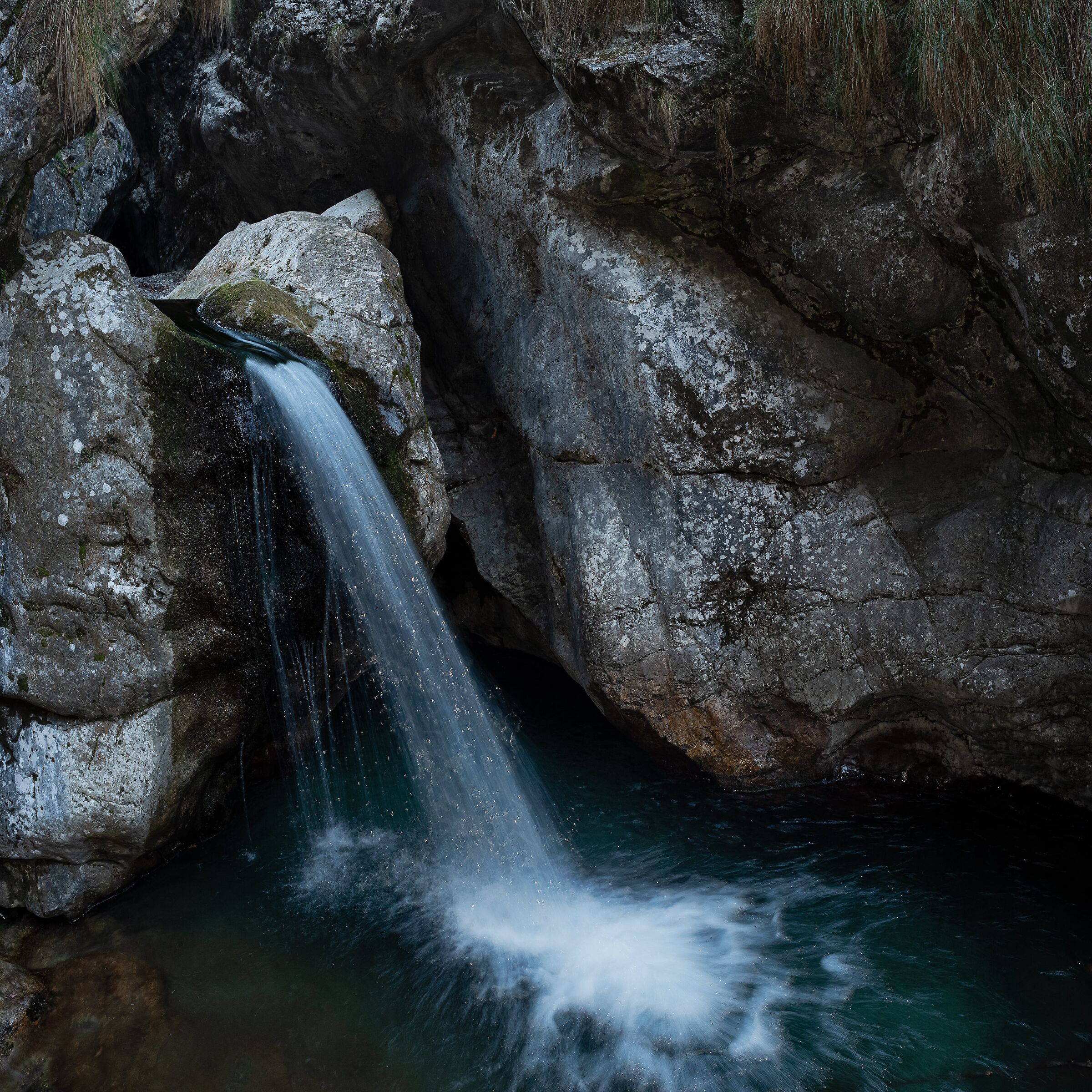 The sparkling waterfall
