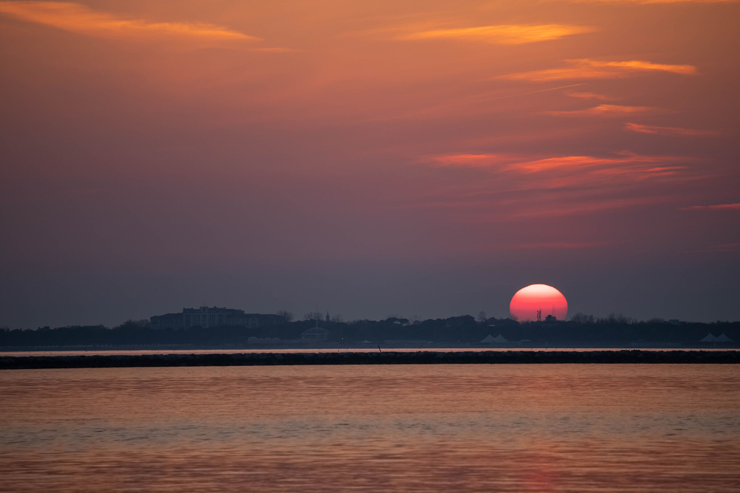 Tramonto in laguna veneta