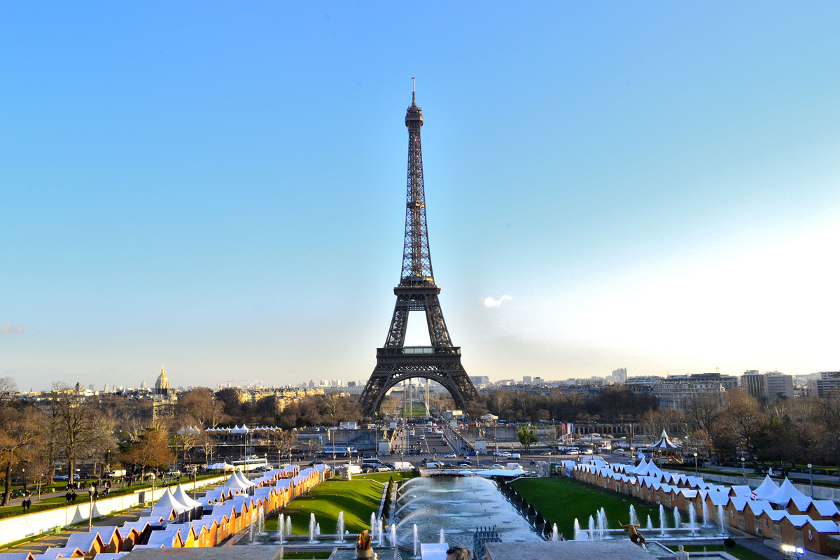 Vista della Torre eiffel da trocdero