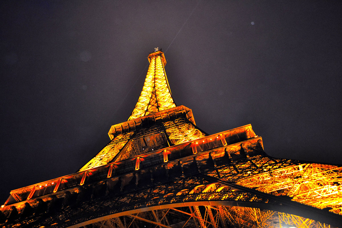 Torre eiffel di notte