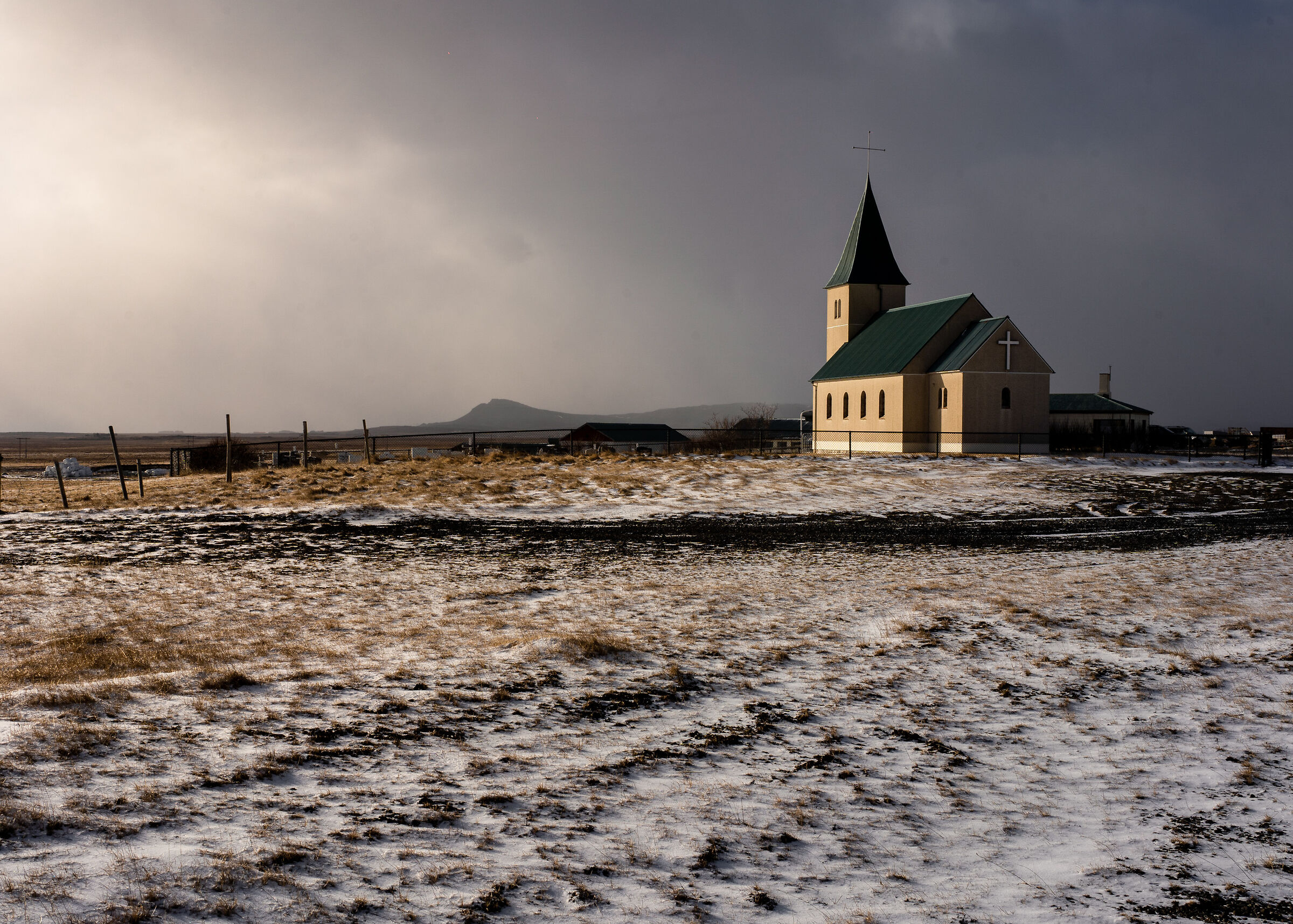 Illuminated church