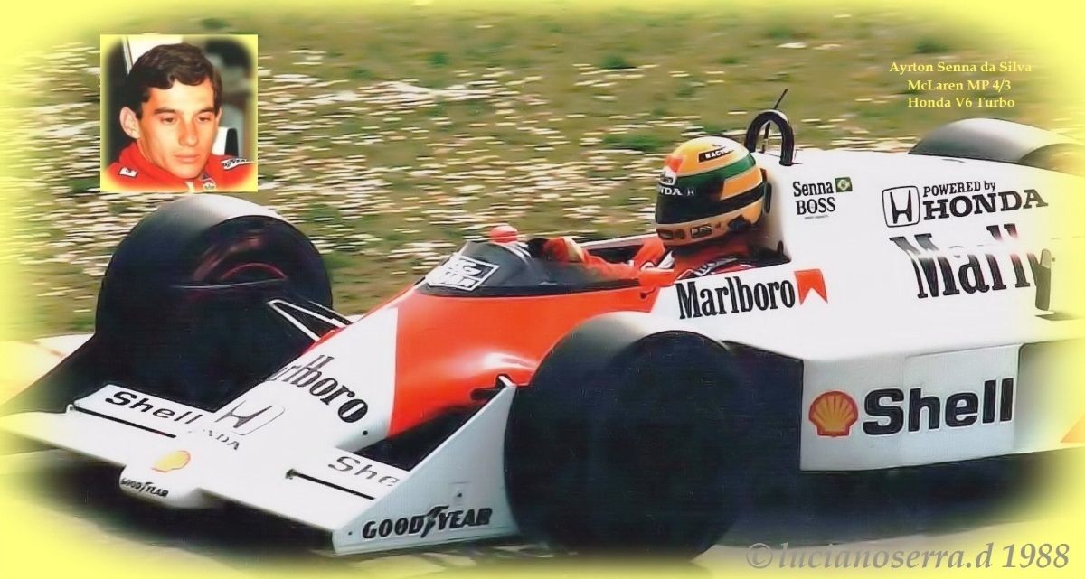 Ayrton Senna on McLaren MP 4/3 Honda V6 Turbo - 1987
