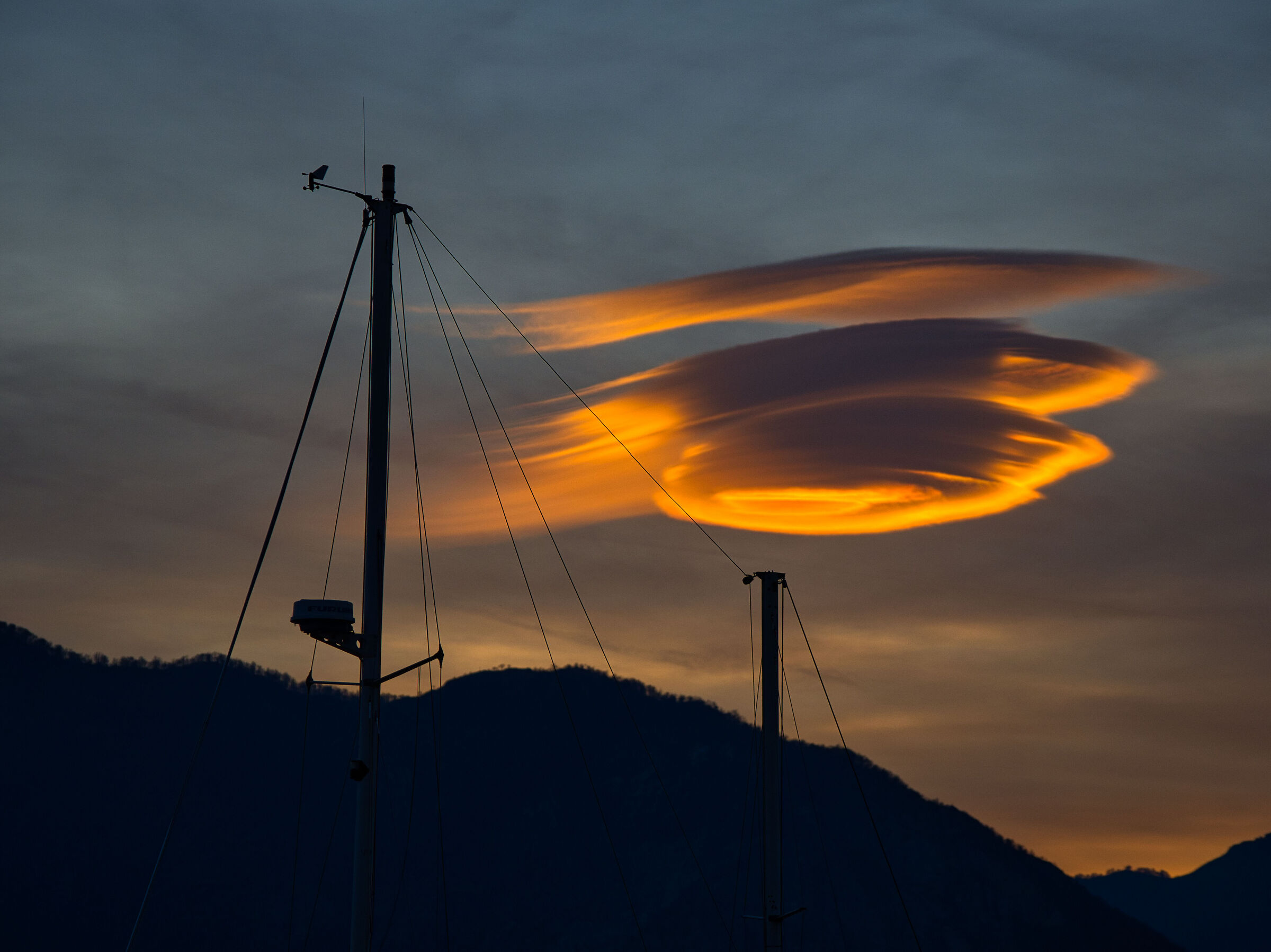 Like a flying saucer..