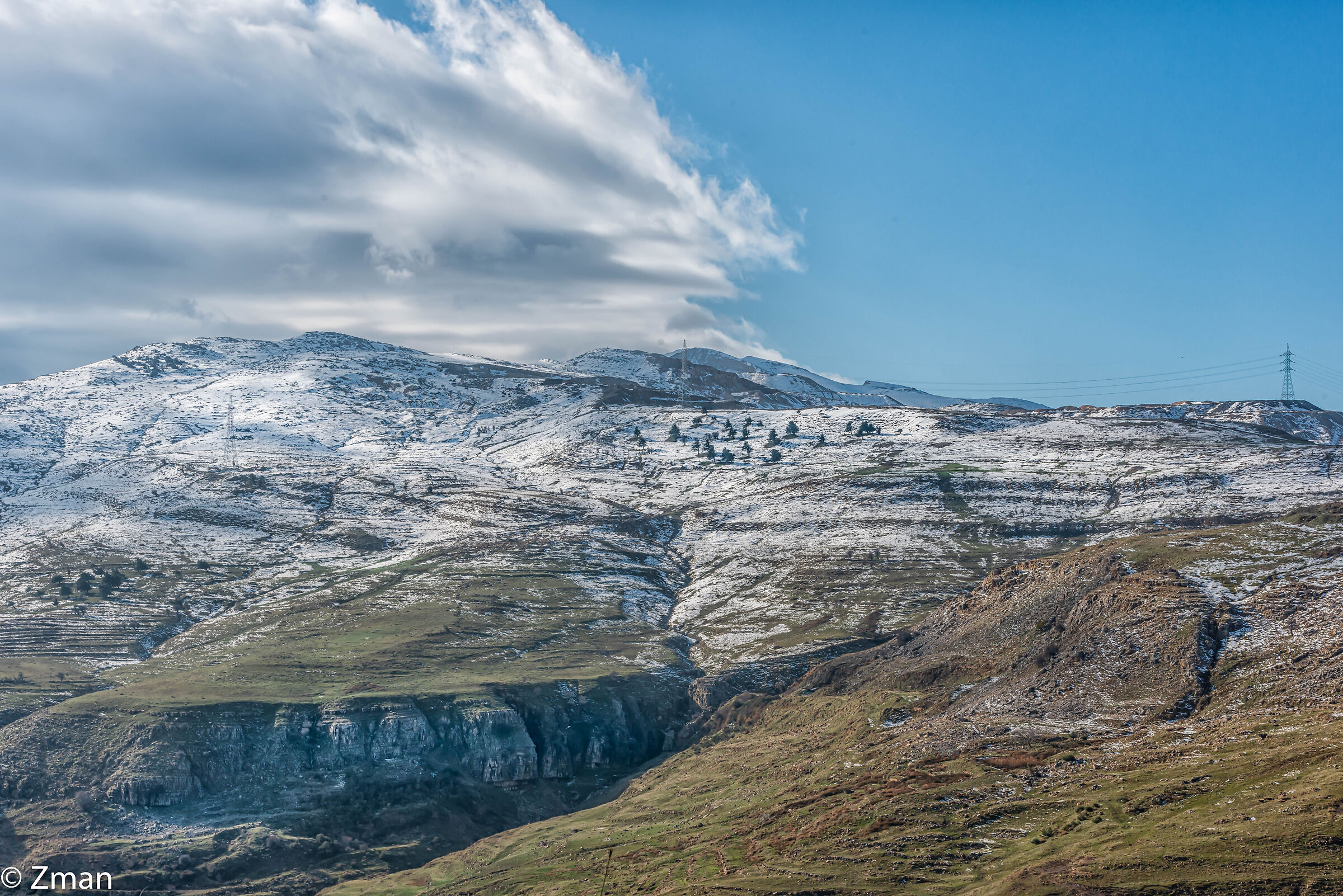 Rolling Hills and Snow