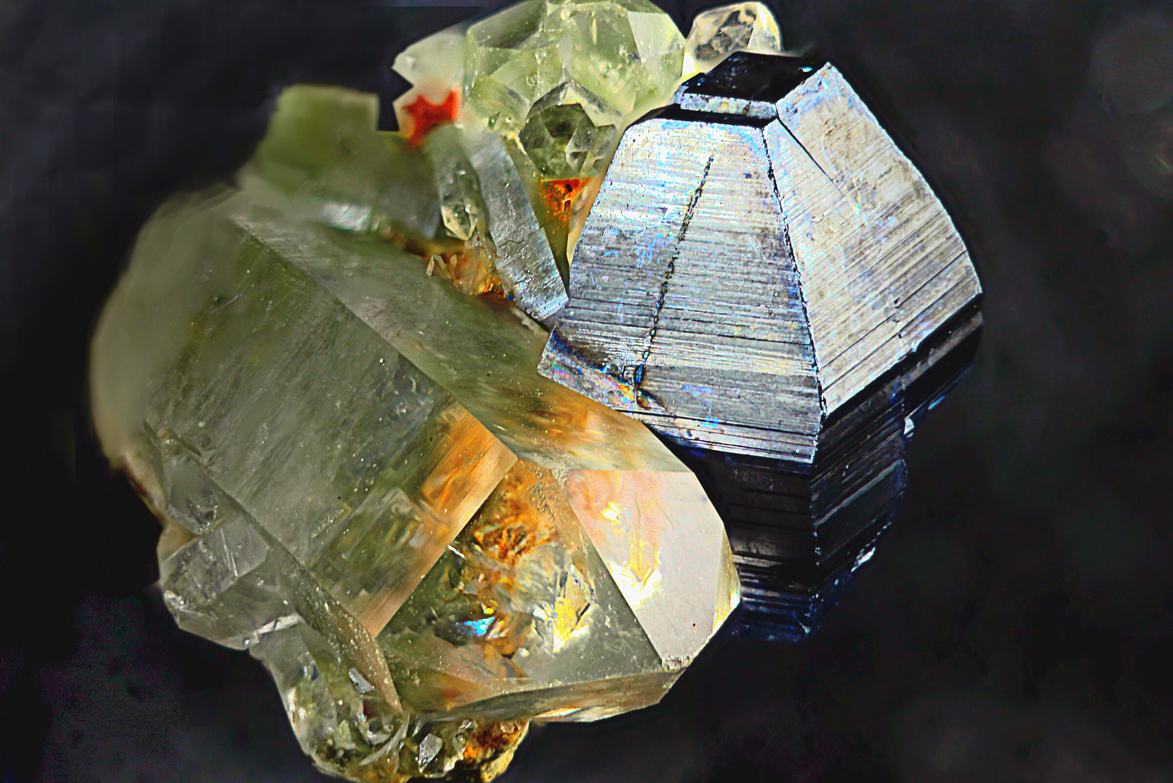 Anatase & Quartz-Afghanistan-12mm Fov
