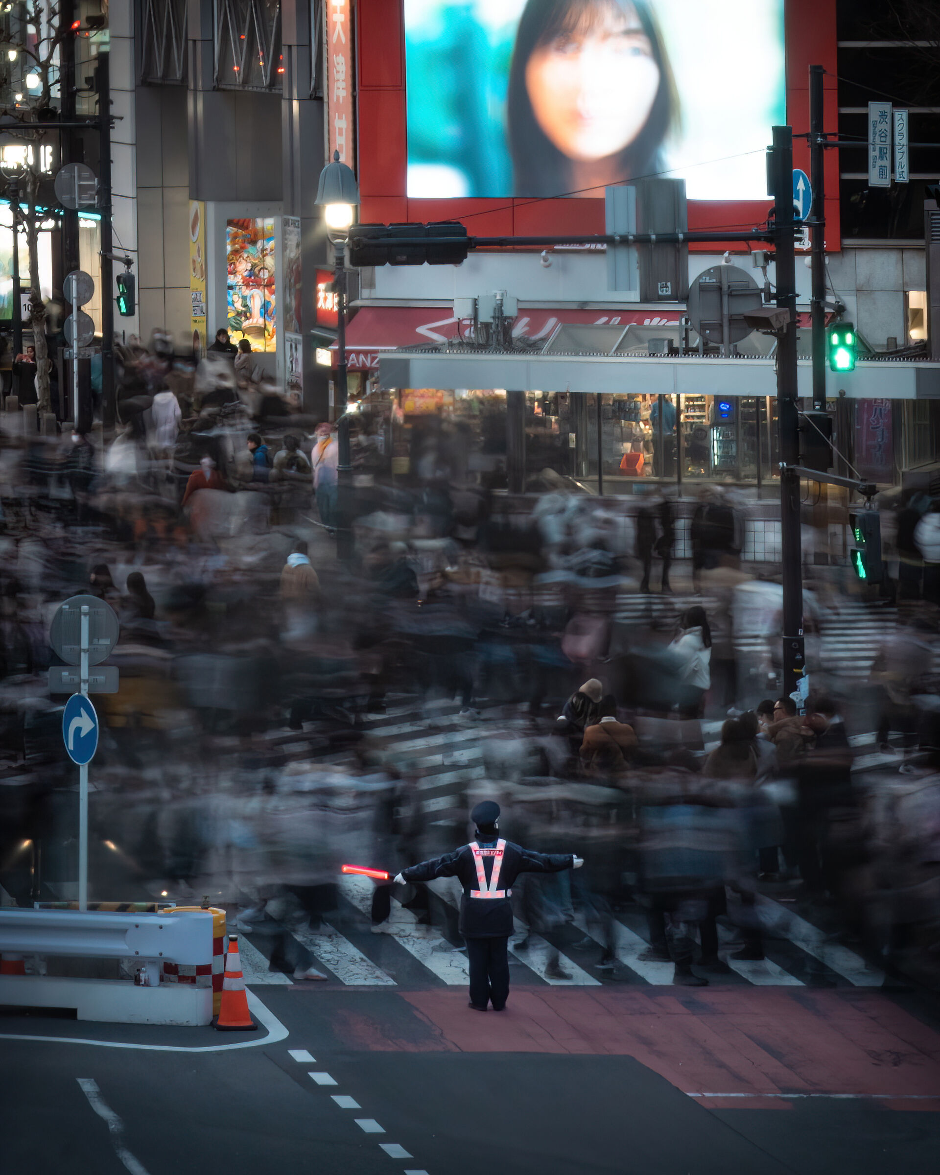 Gestore del traffico a Shibuya