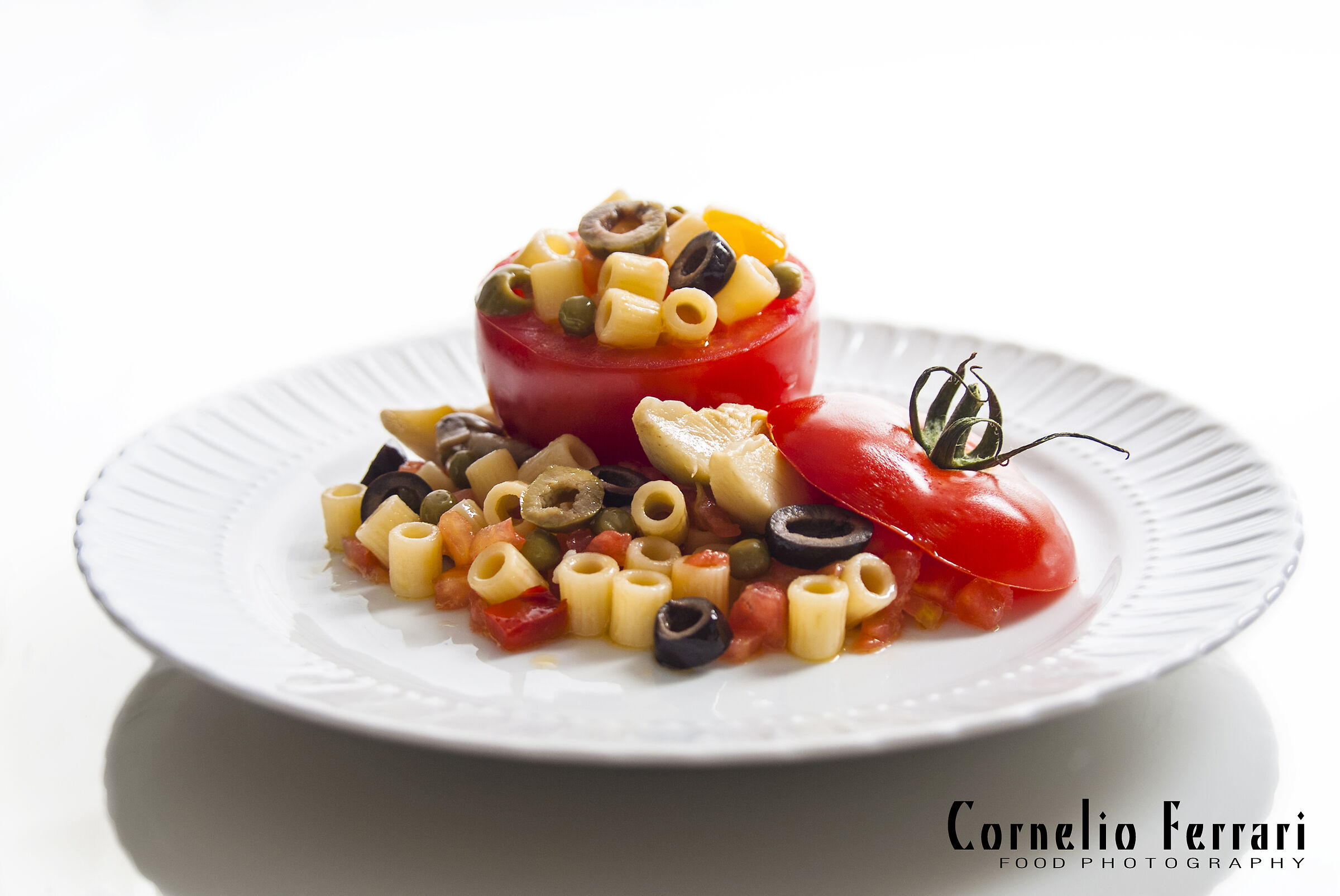 pasta fredda con pomodoro e verdure
