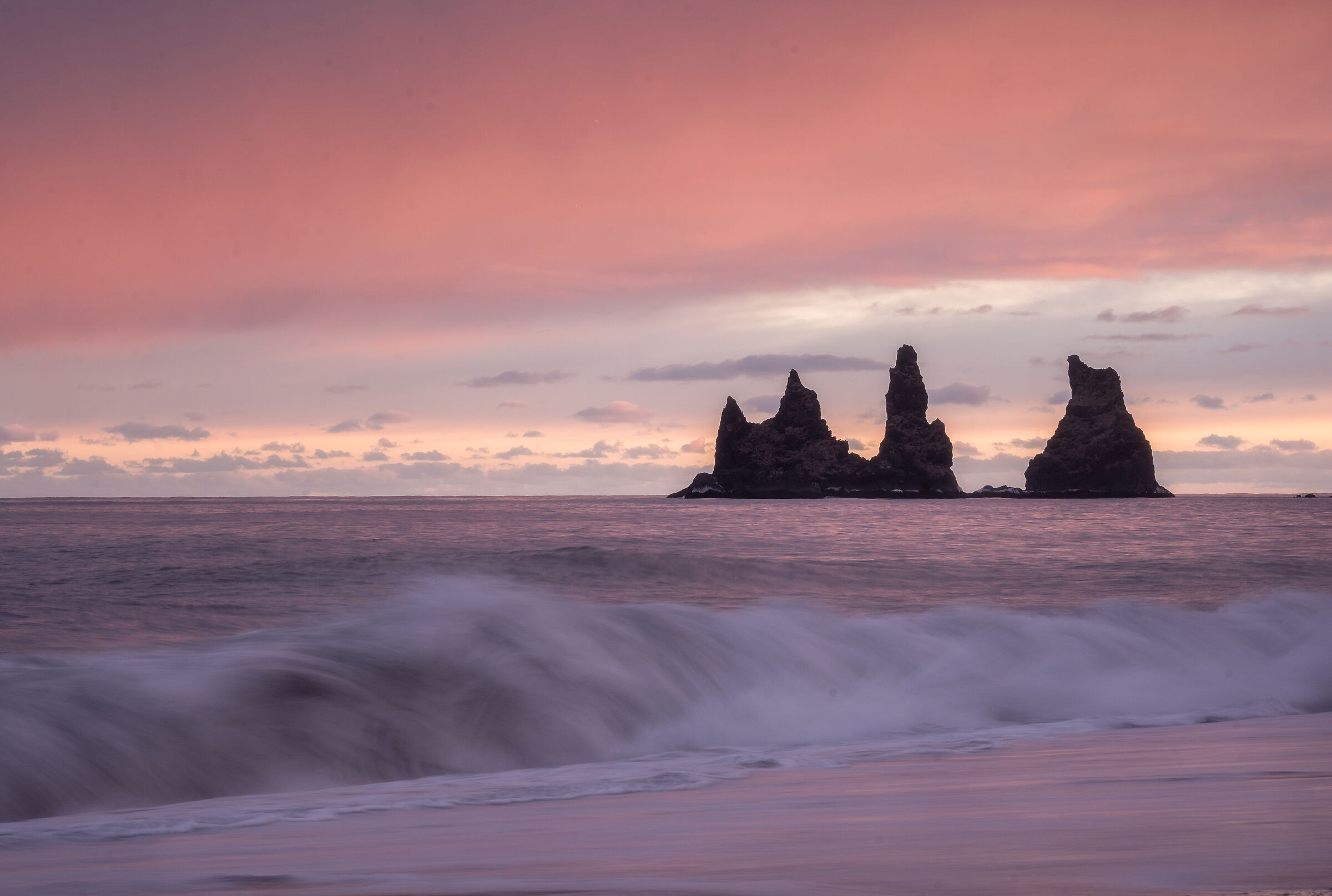 Waves at sunset