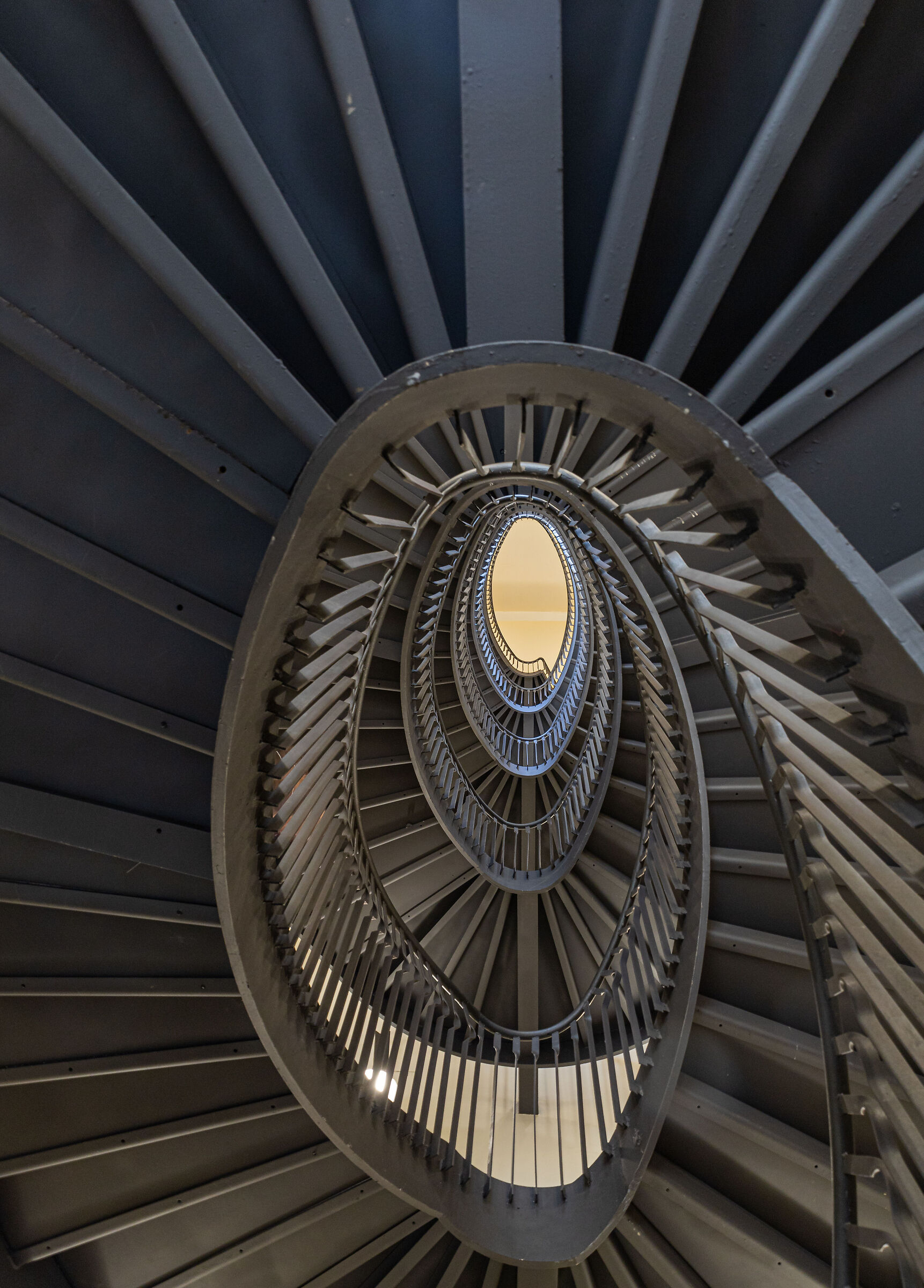 Helical staircase royal palace of Milan
