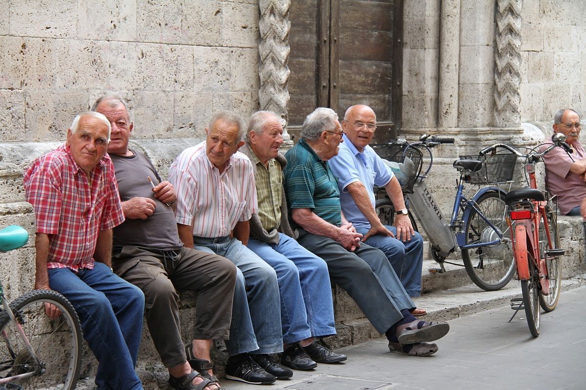 At the bar below the church ...