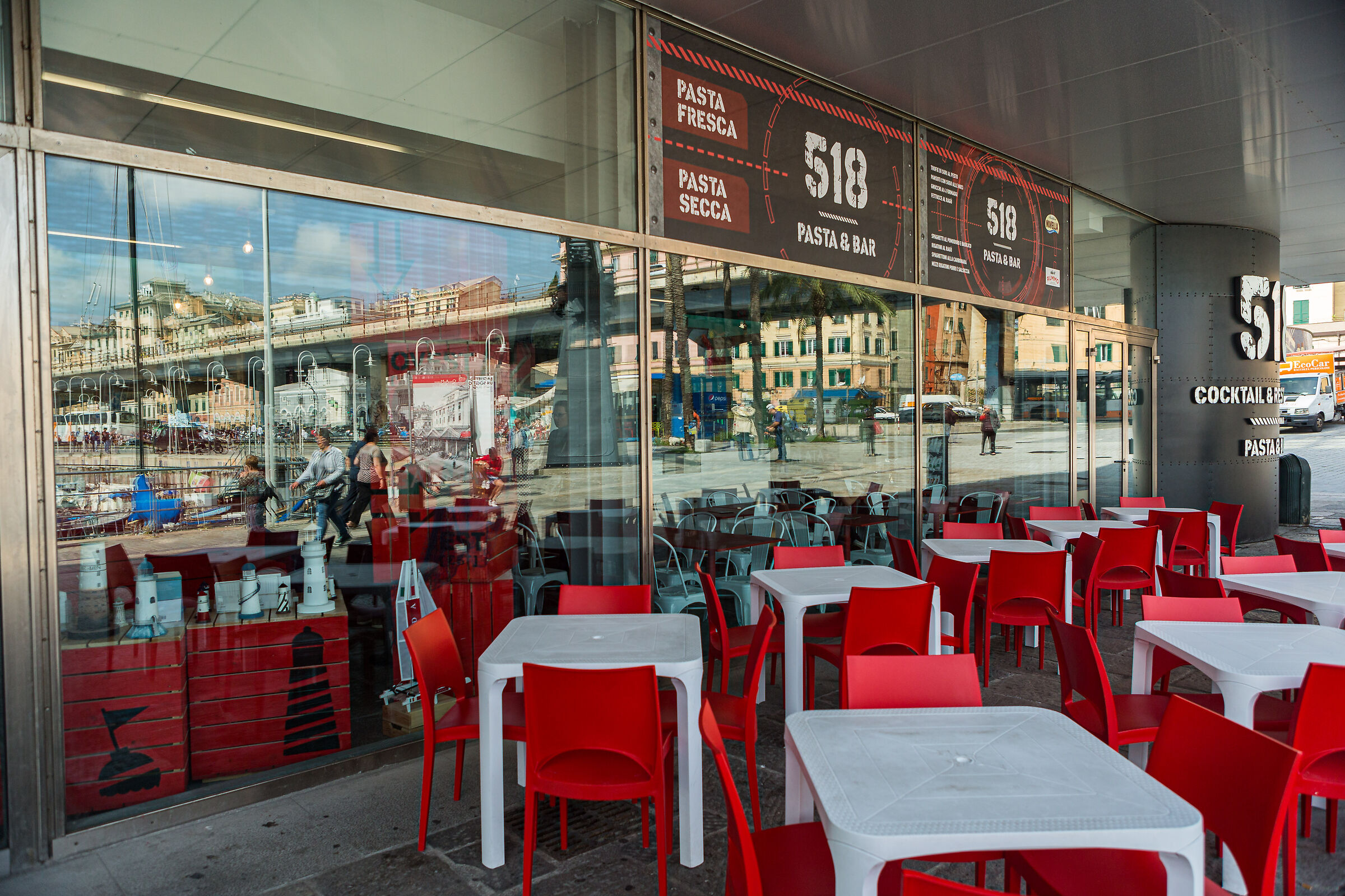 There is life there, under the flyover!