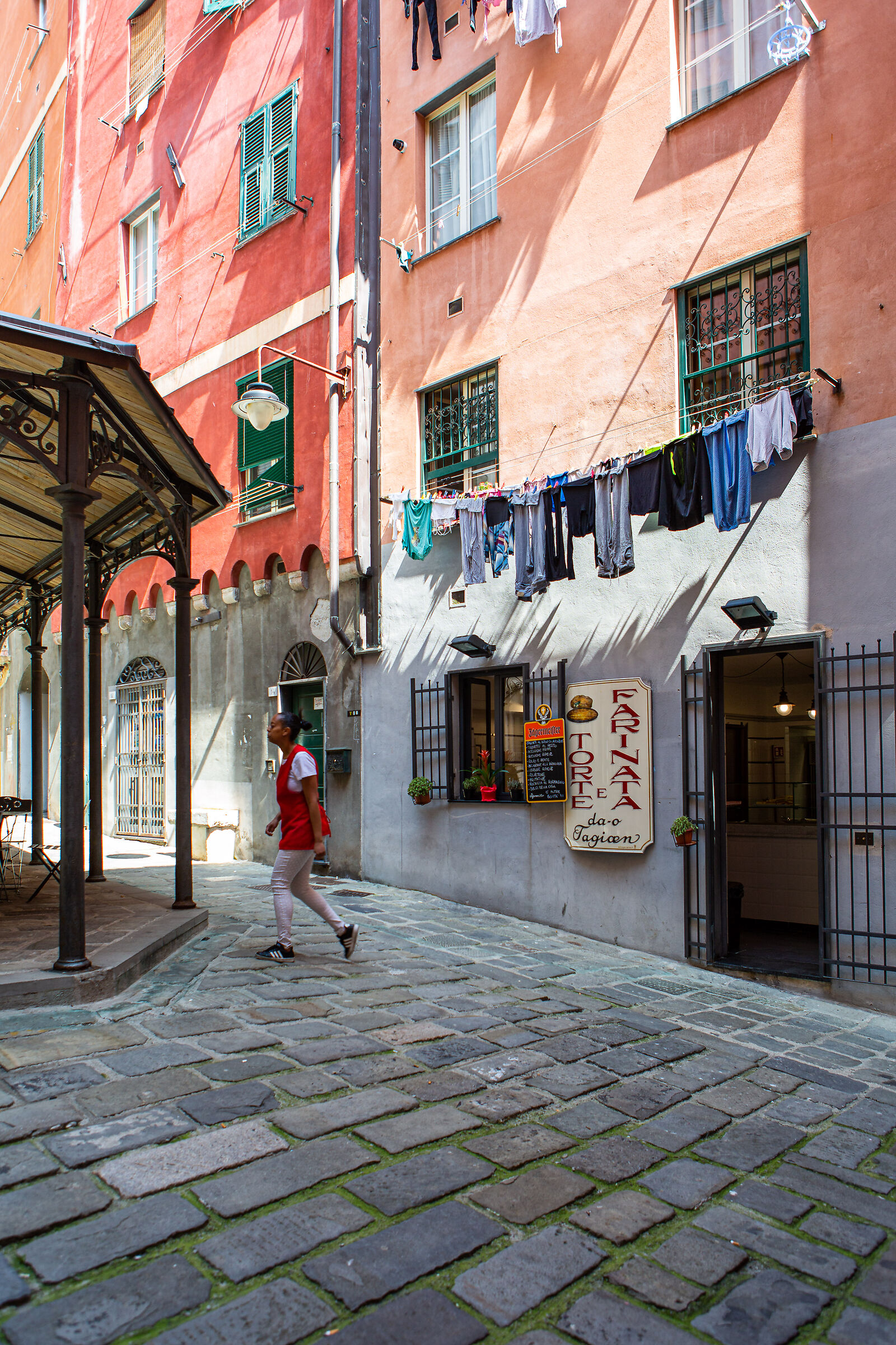 Trenette with pesto and stuffed anchovies!