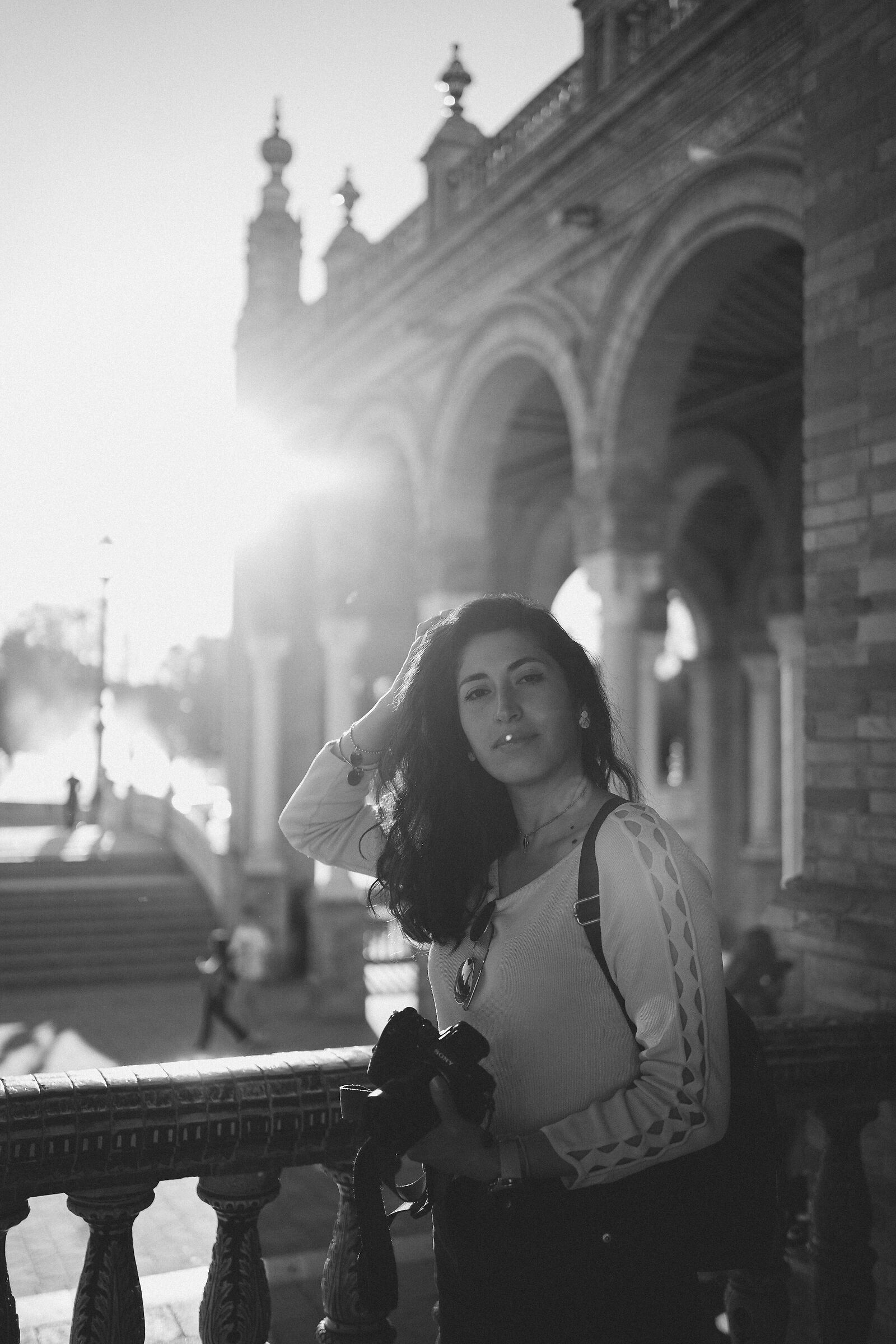 sarah a plaza de espana