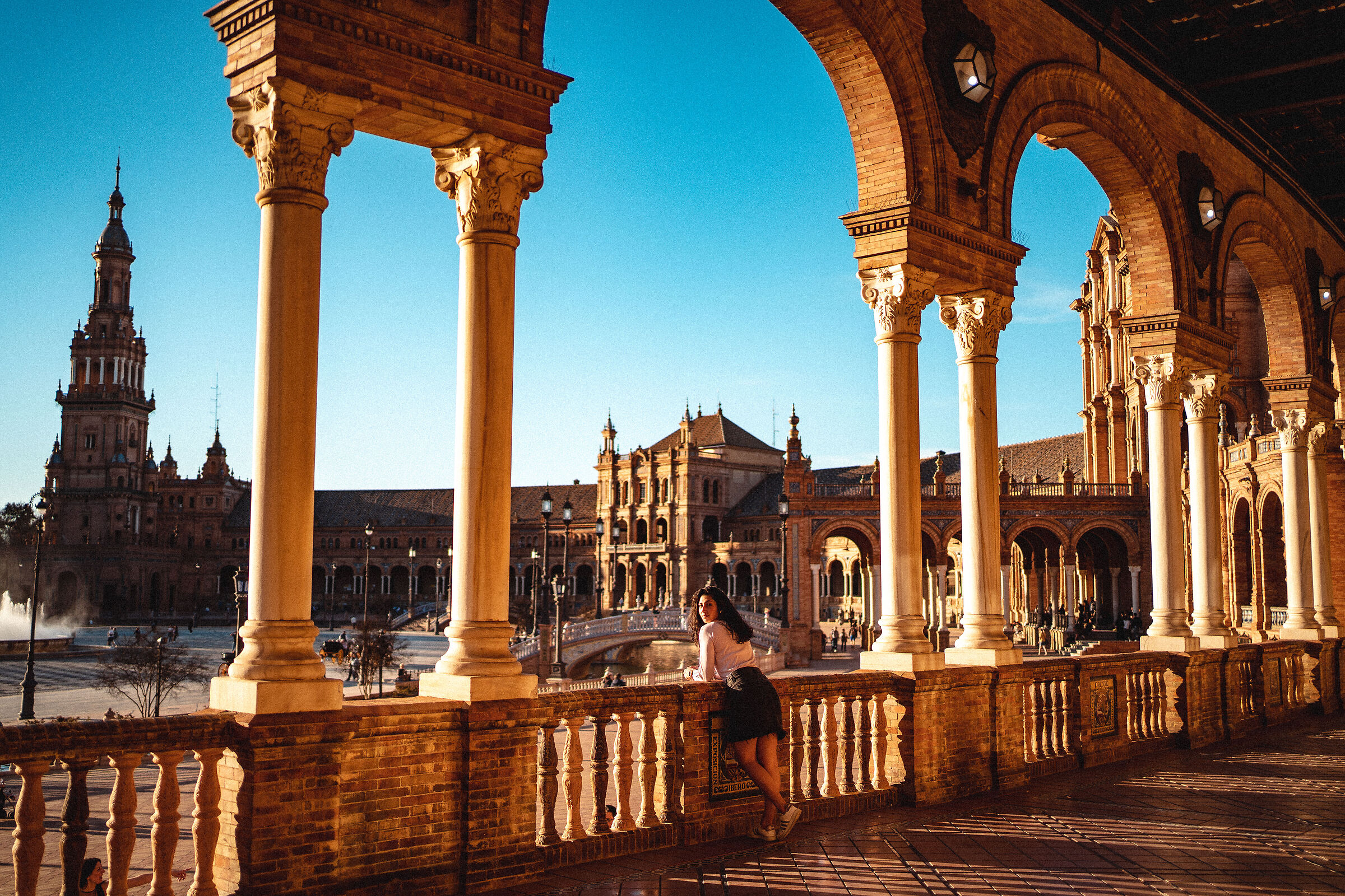 sarah a plaza de espana