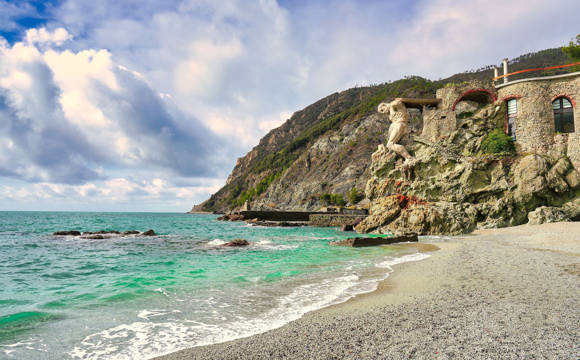 the beach in Monterosso al Mare