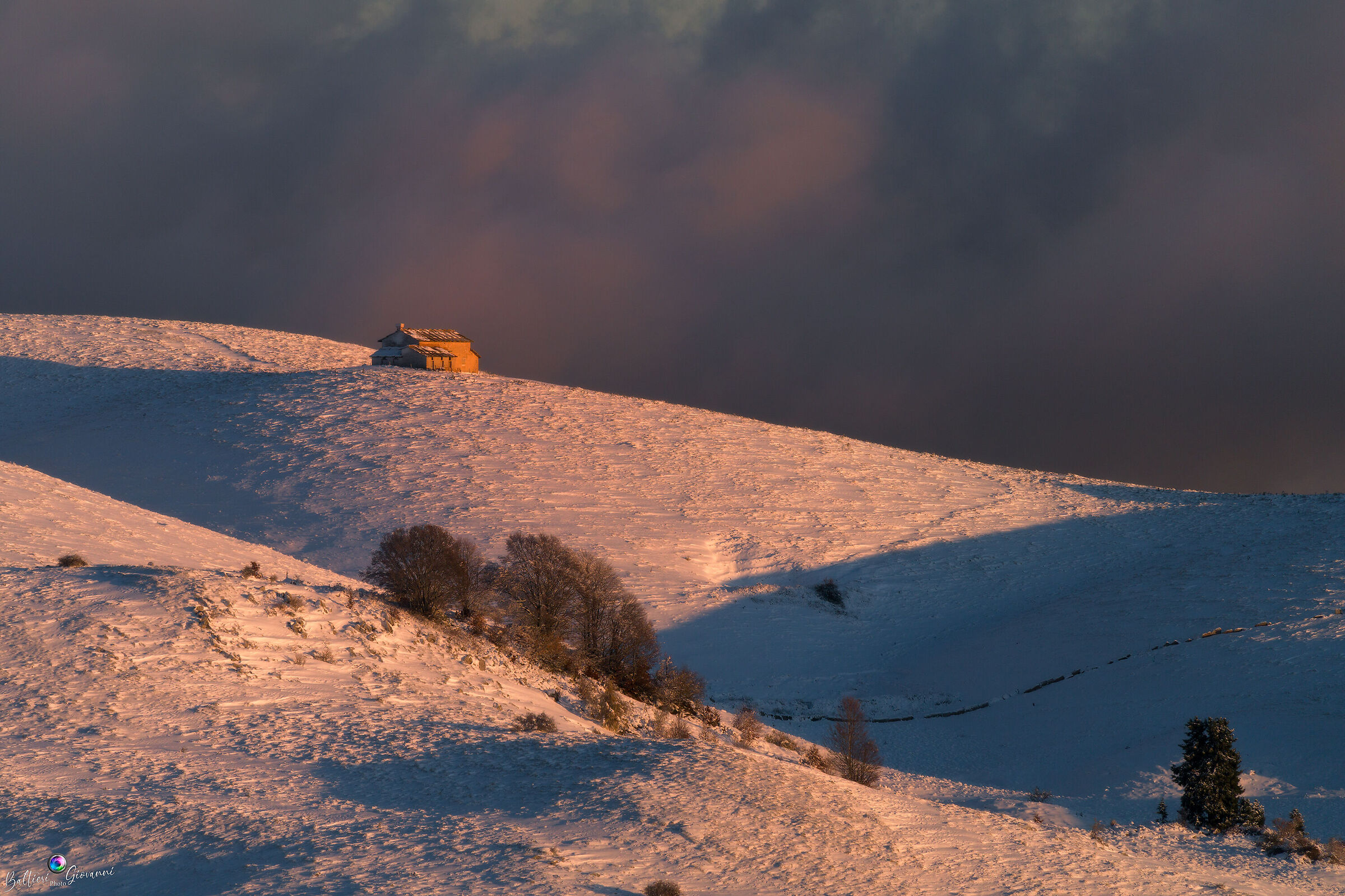 Malga at sunset