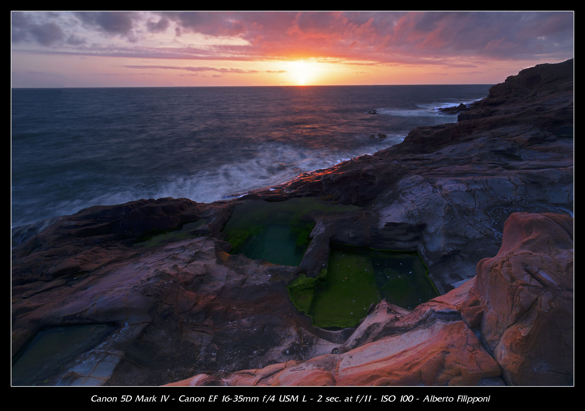 Sunset at the tubs - Calafuria