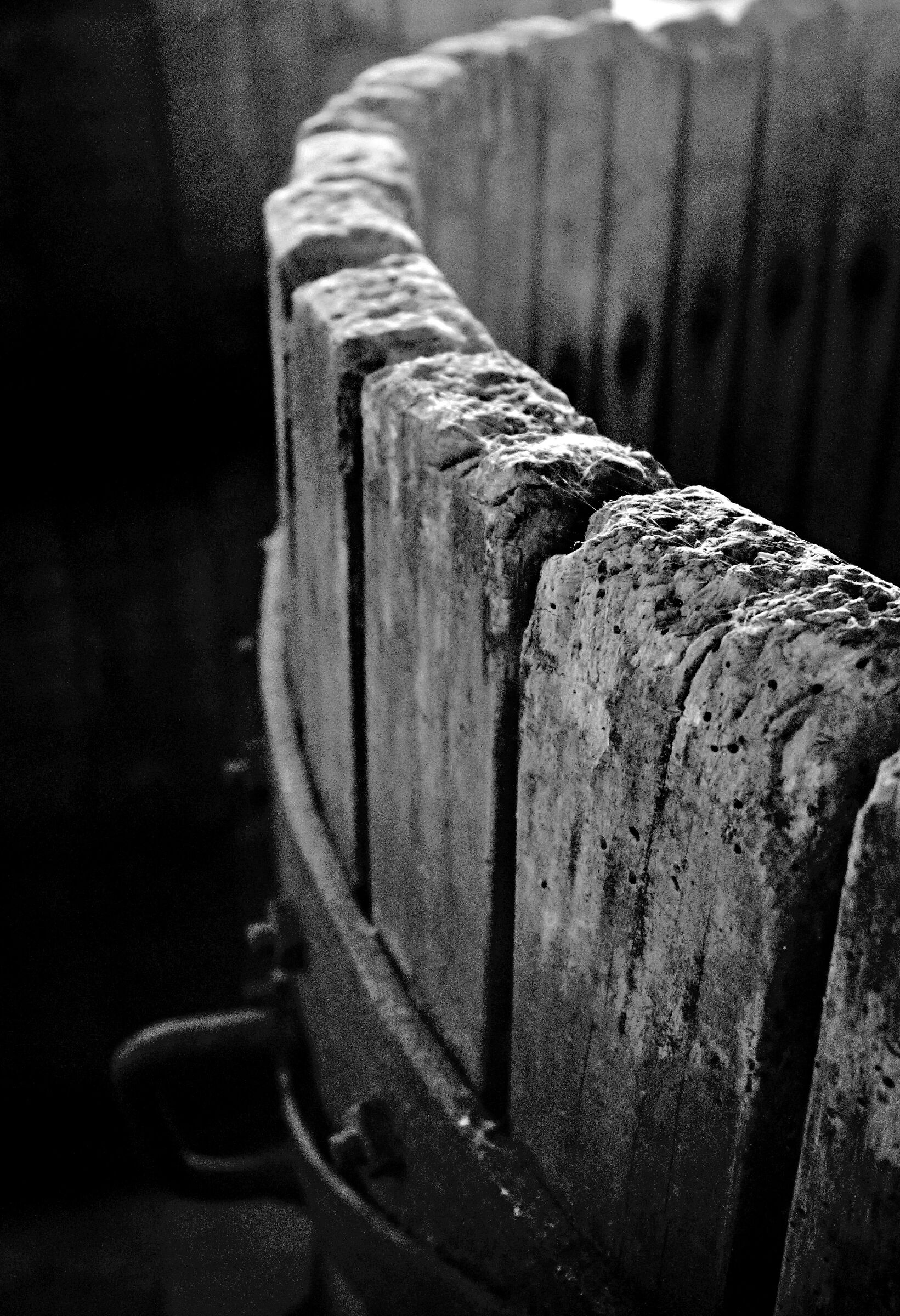 Particolare di torchio antico