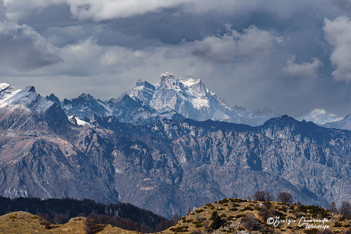 Il Pelmo visto dal monte Pizzoc