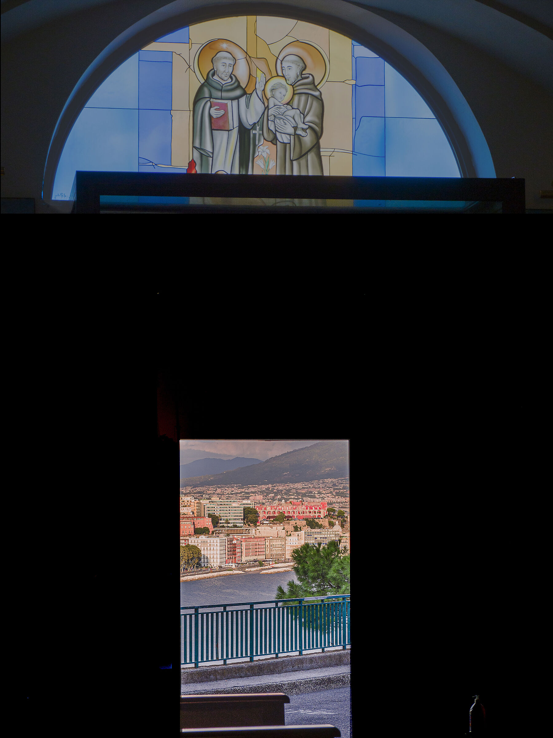 Naples-Exit from church S.Antonio in Posillipo