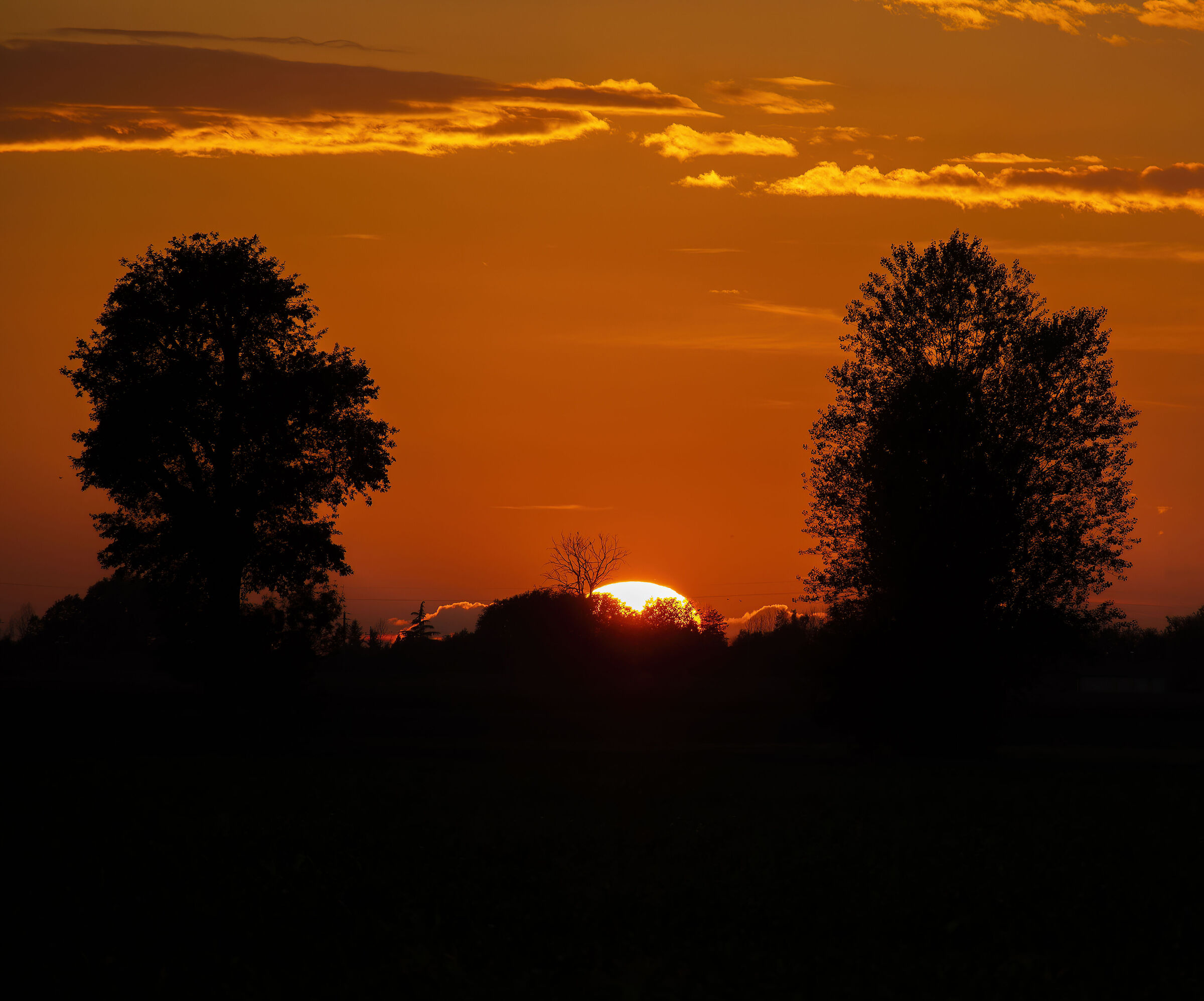 Tramonto sulle Valli Mirandolesi