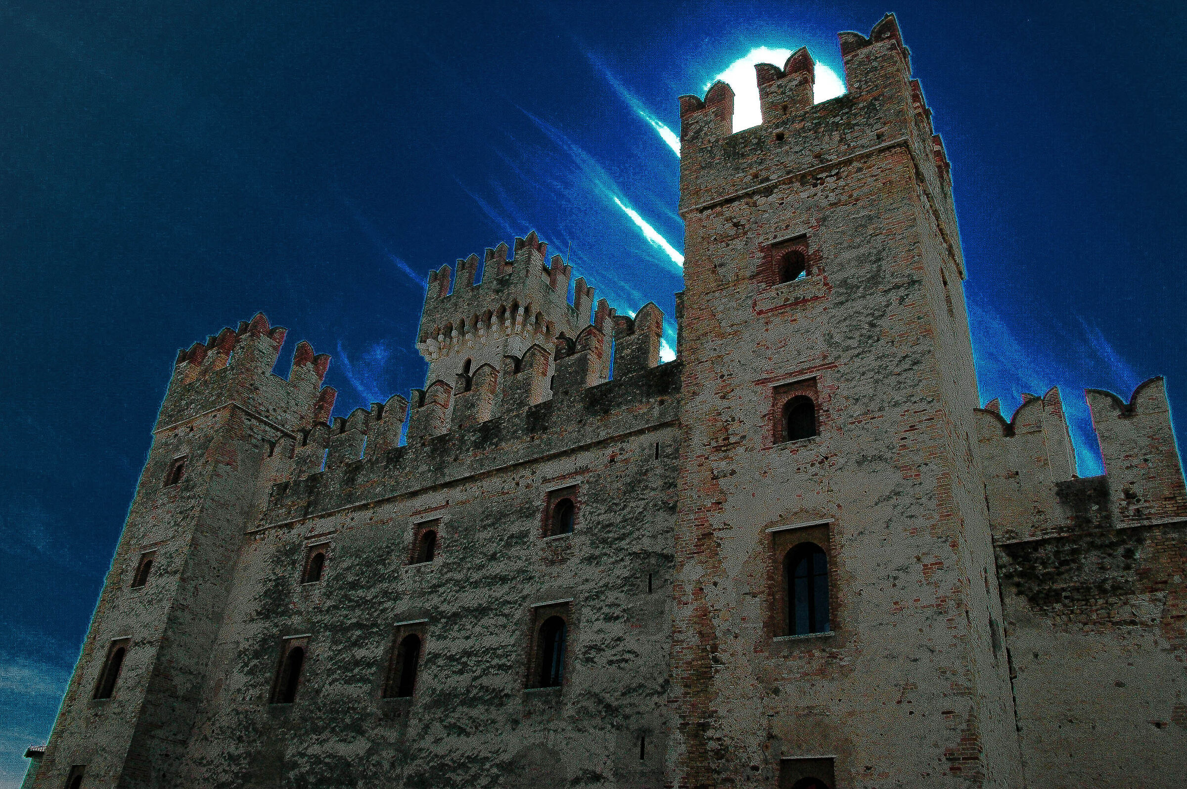Night Castle and the Moon