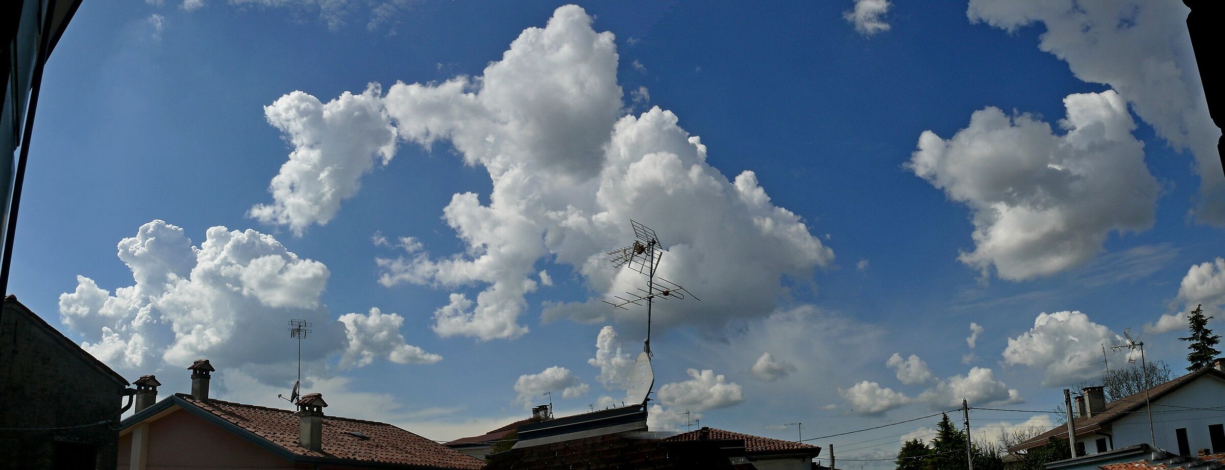 Panoramic with clouds