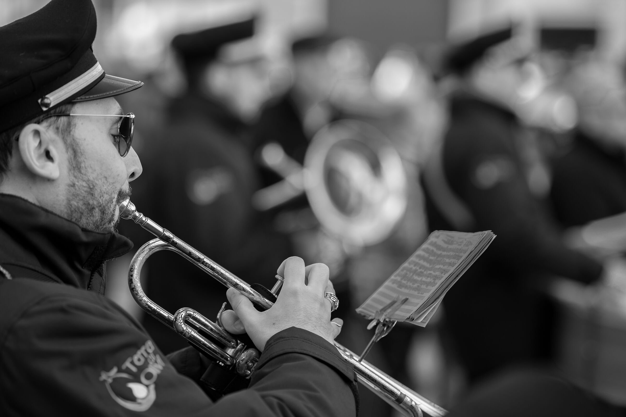 The band in procession