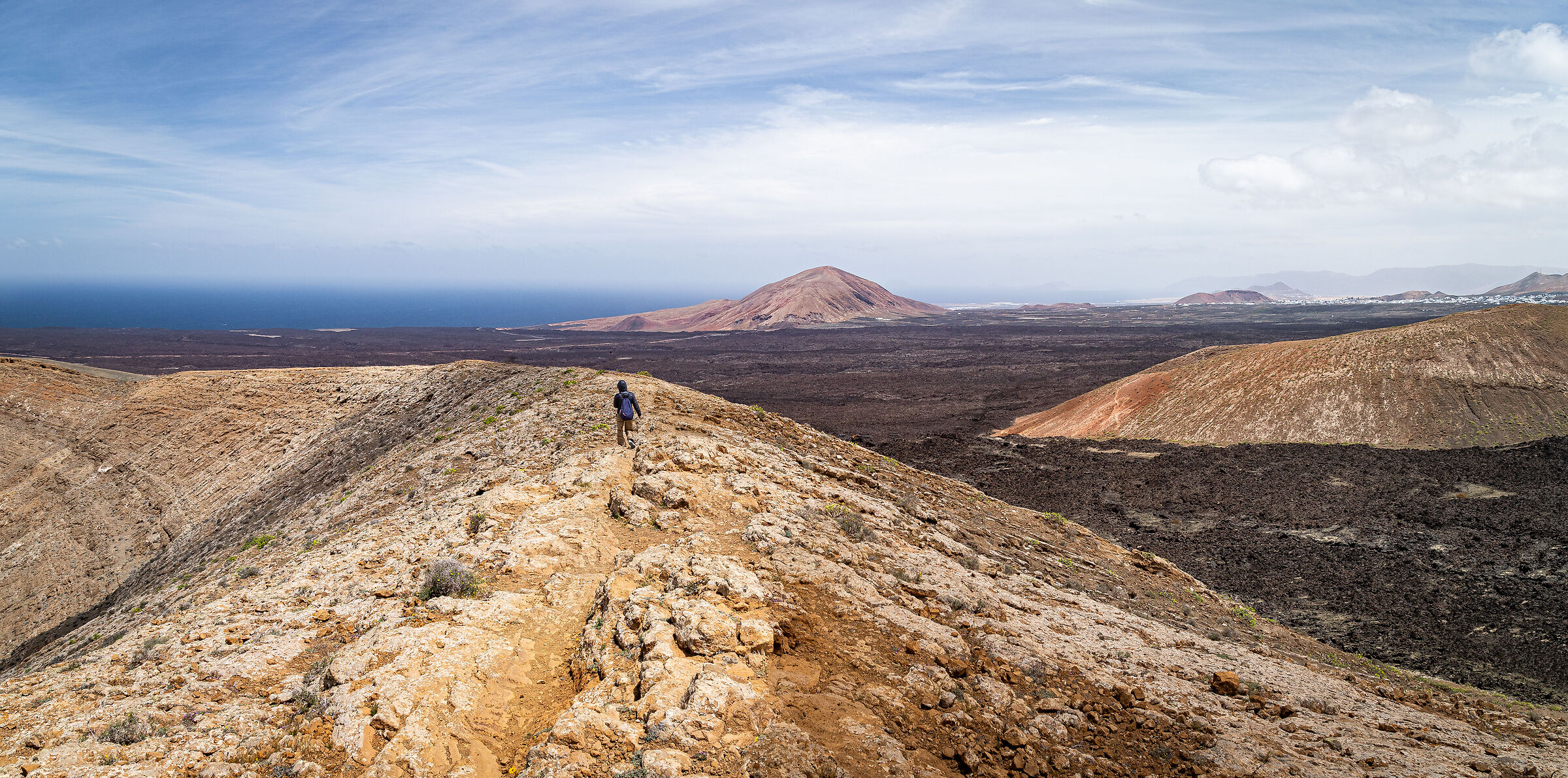 On the crest of the volcano