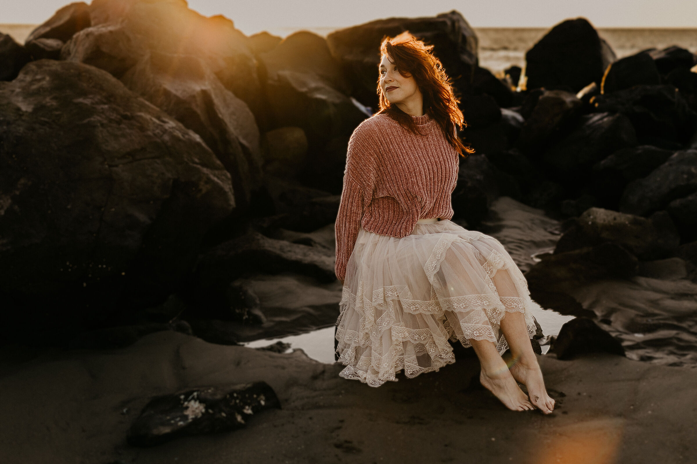 Autoscatto al tramonto