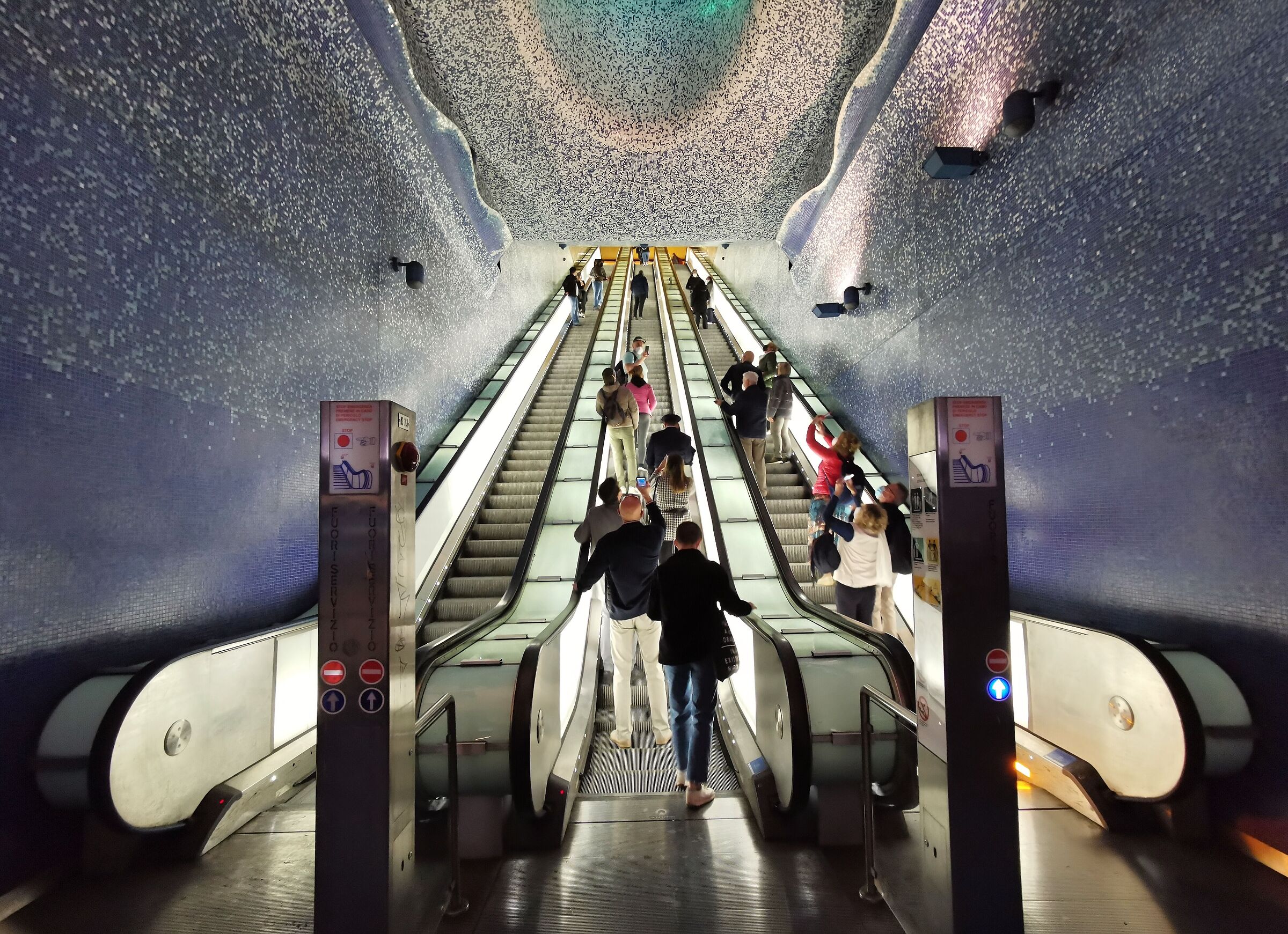 The Toledo station of the Naples metro