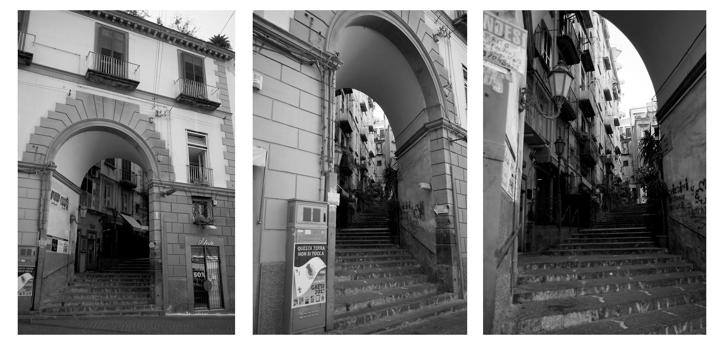 Avvicinamento a vicoletto S. Antimo - Chiaia