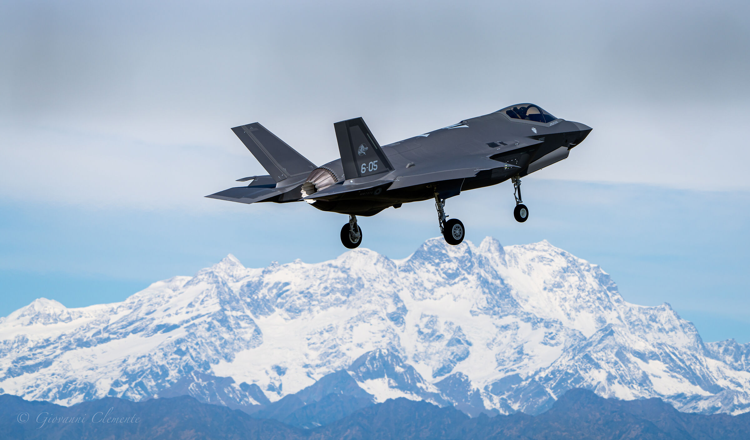 F-35A 6-05 (test fligh)You can see Monte Rosa (4,611 m)