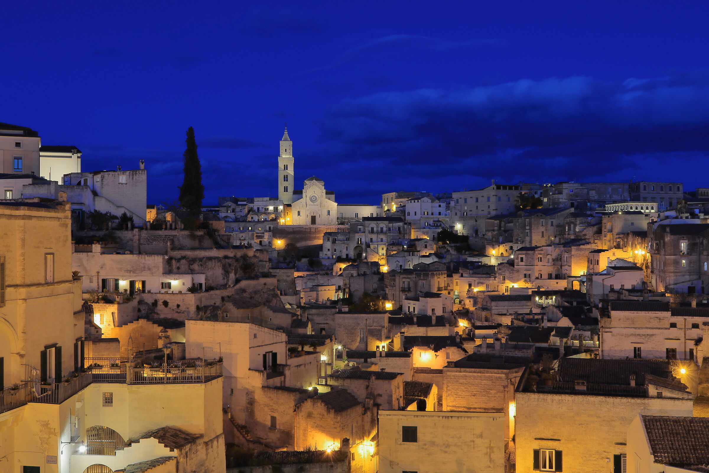 The blue hour of Matera