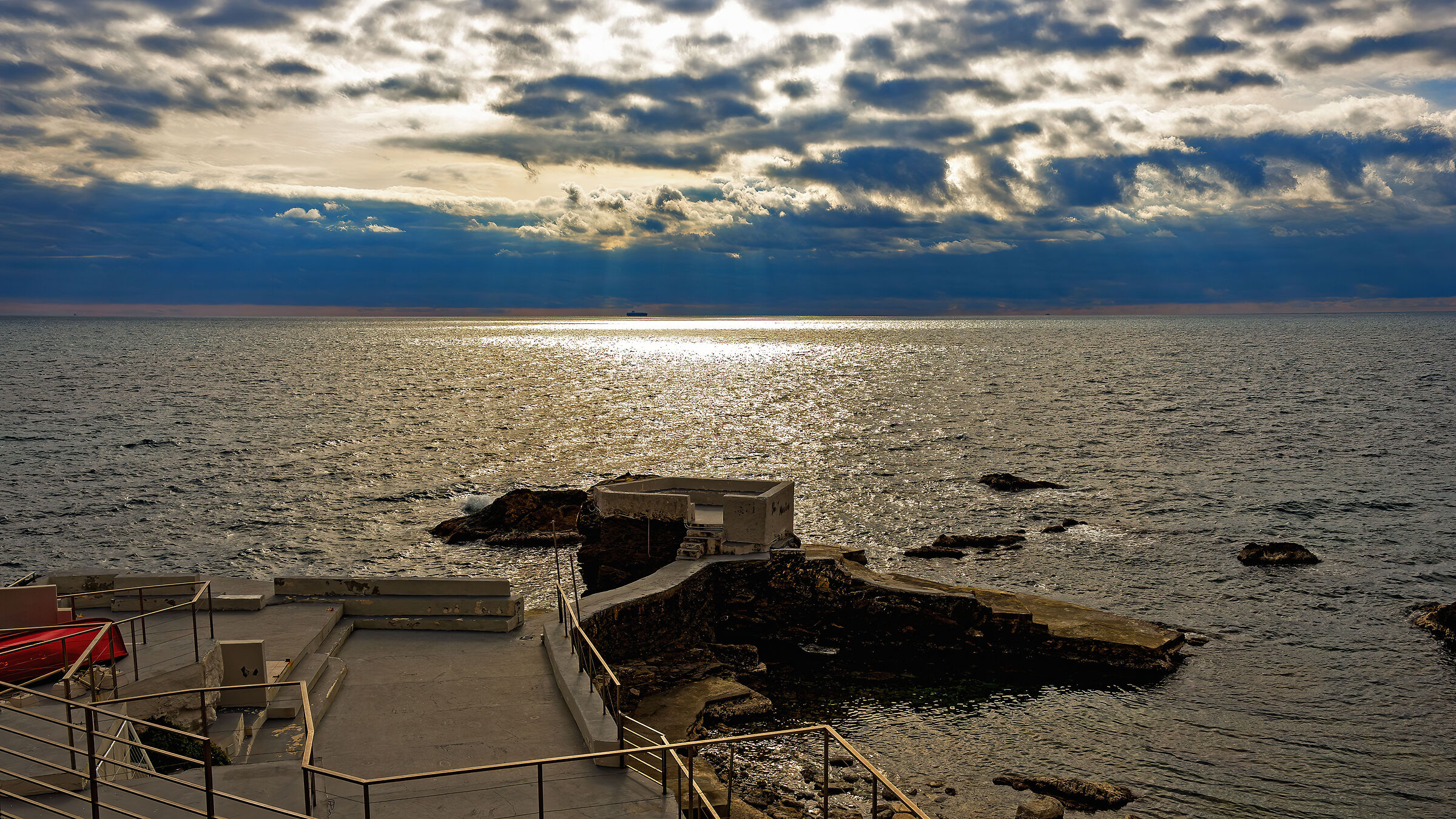 And the in the middle of the sea...............