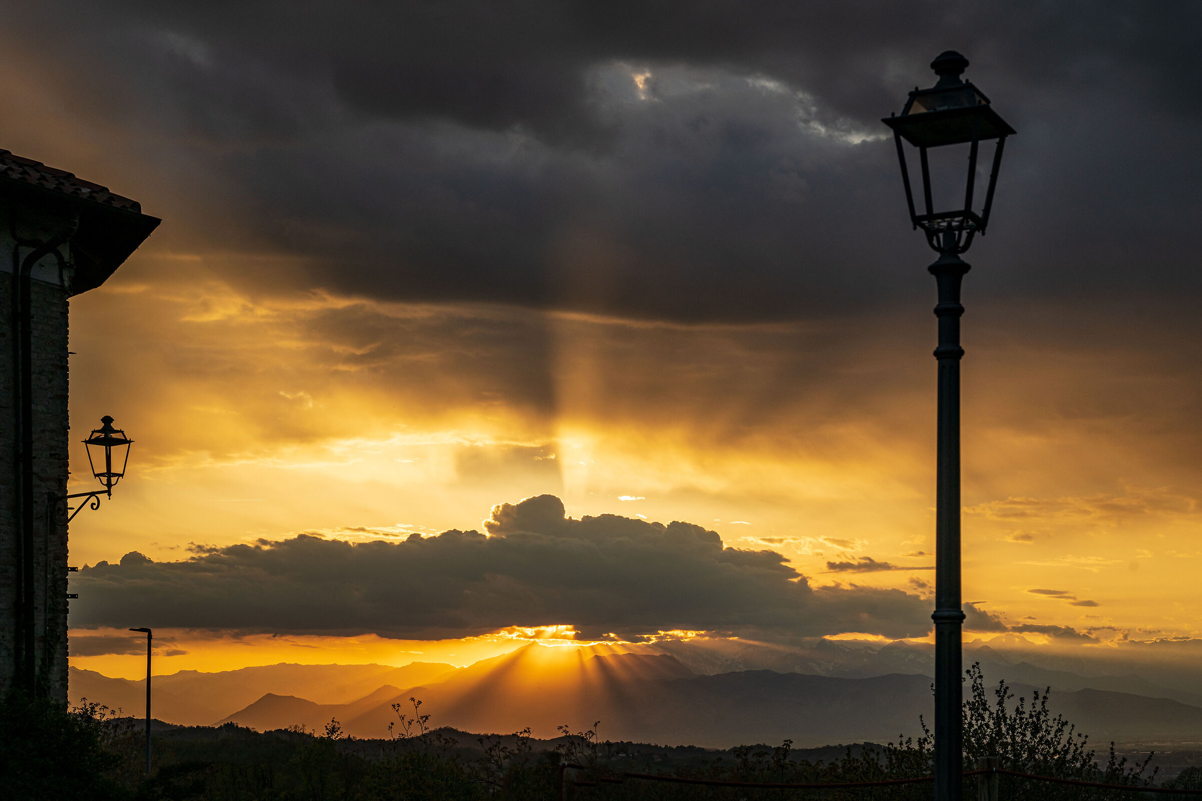 Fiery sunset