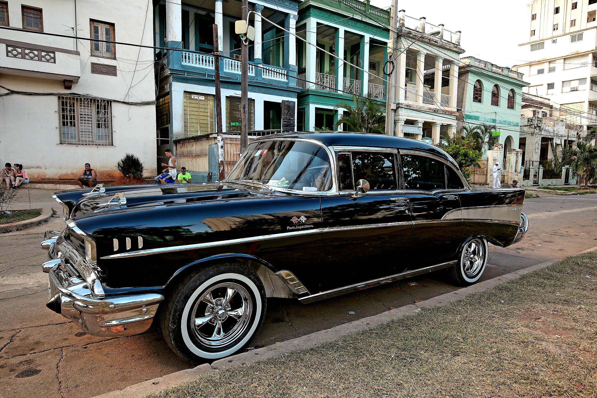 La "Black Chevy del boss" Bel-Air Fuel Injected 57