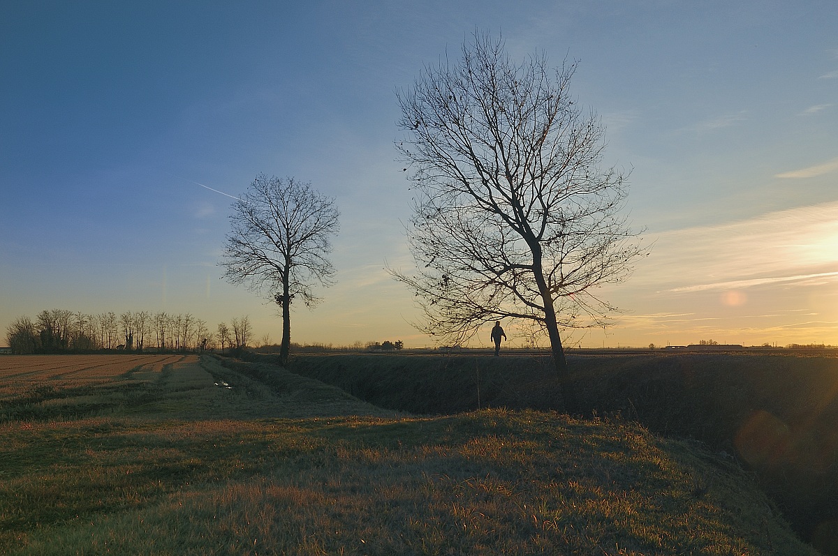 passeggiata al tramonto