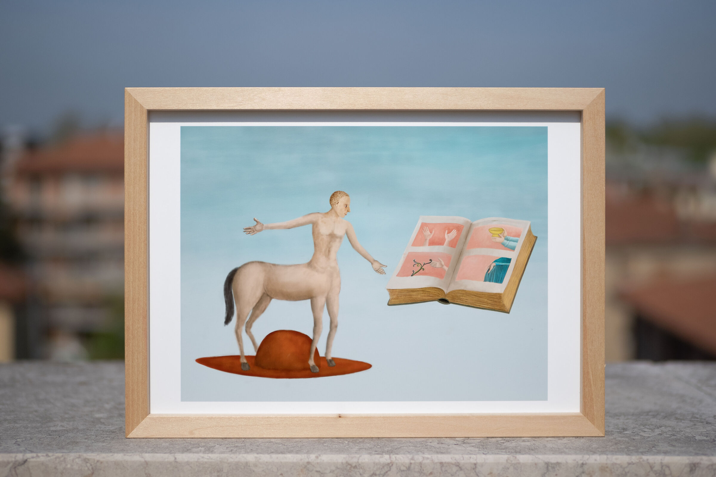 Chirone volando sul cappello scopre il libro delle mani