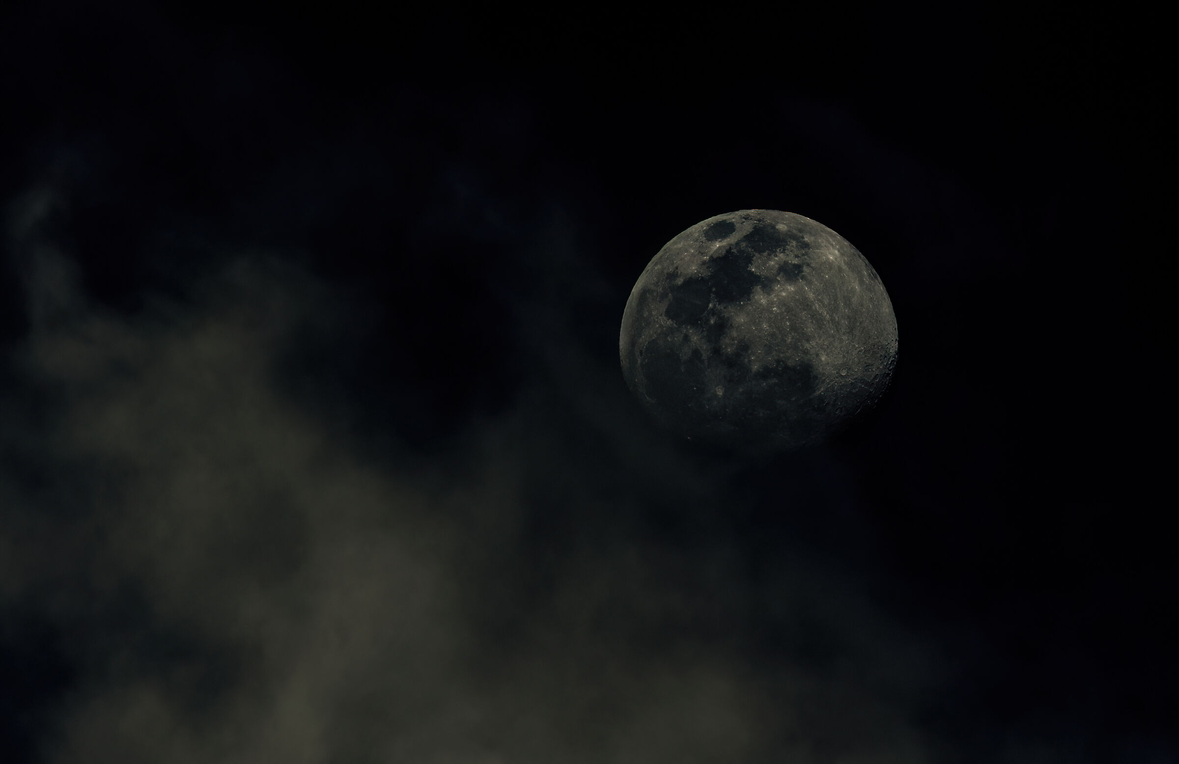 Semi-veiled moon