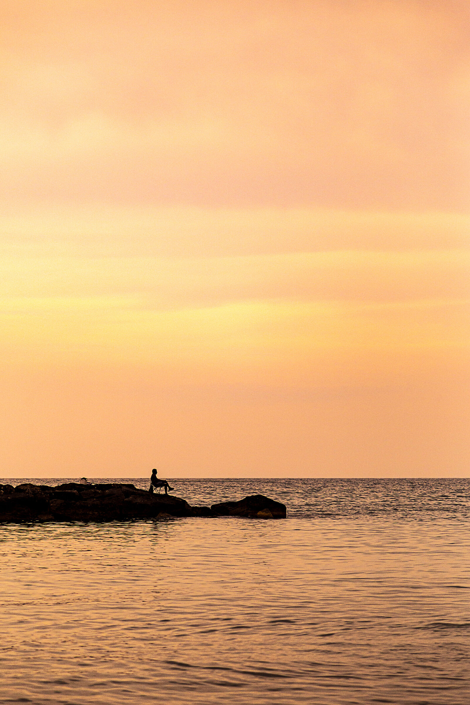 Fisherman at sunset