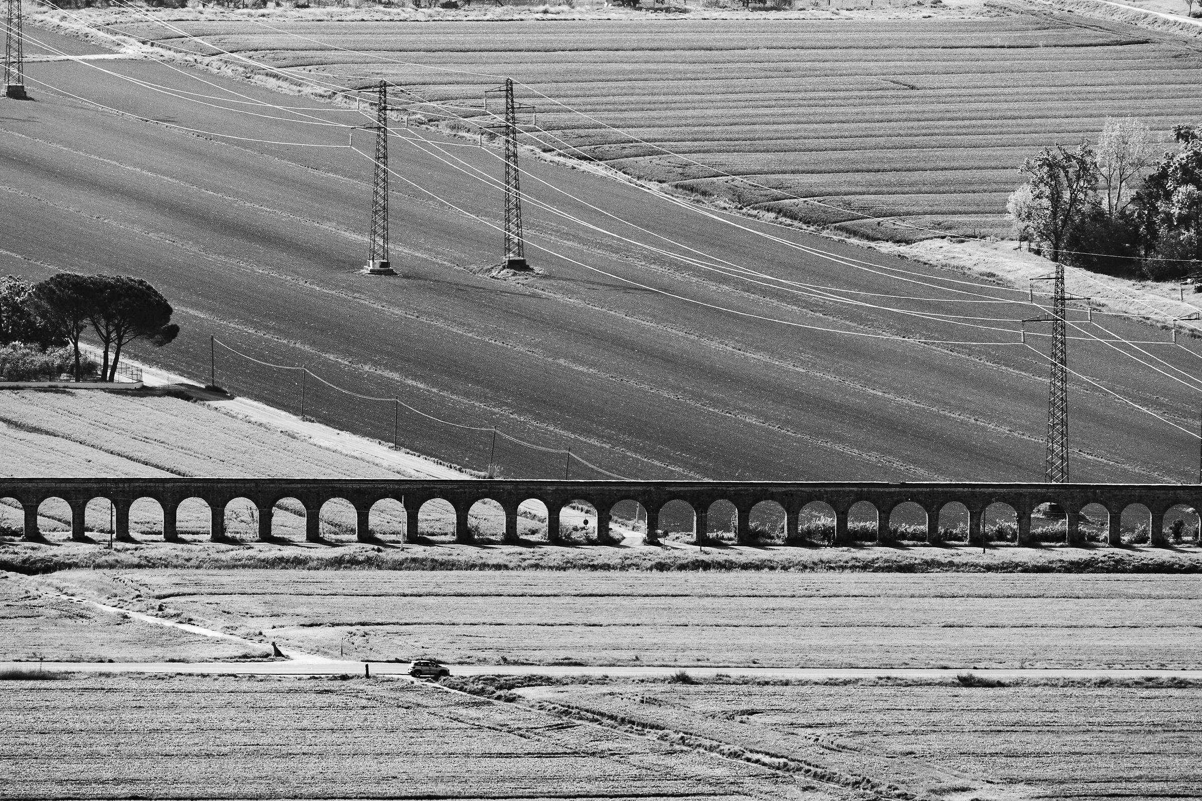 View from Villa Belvedere on the Medici Aqueduct