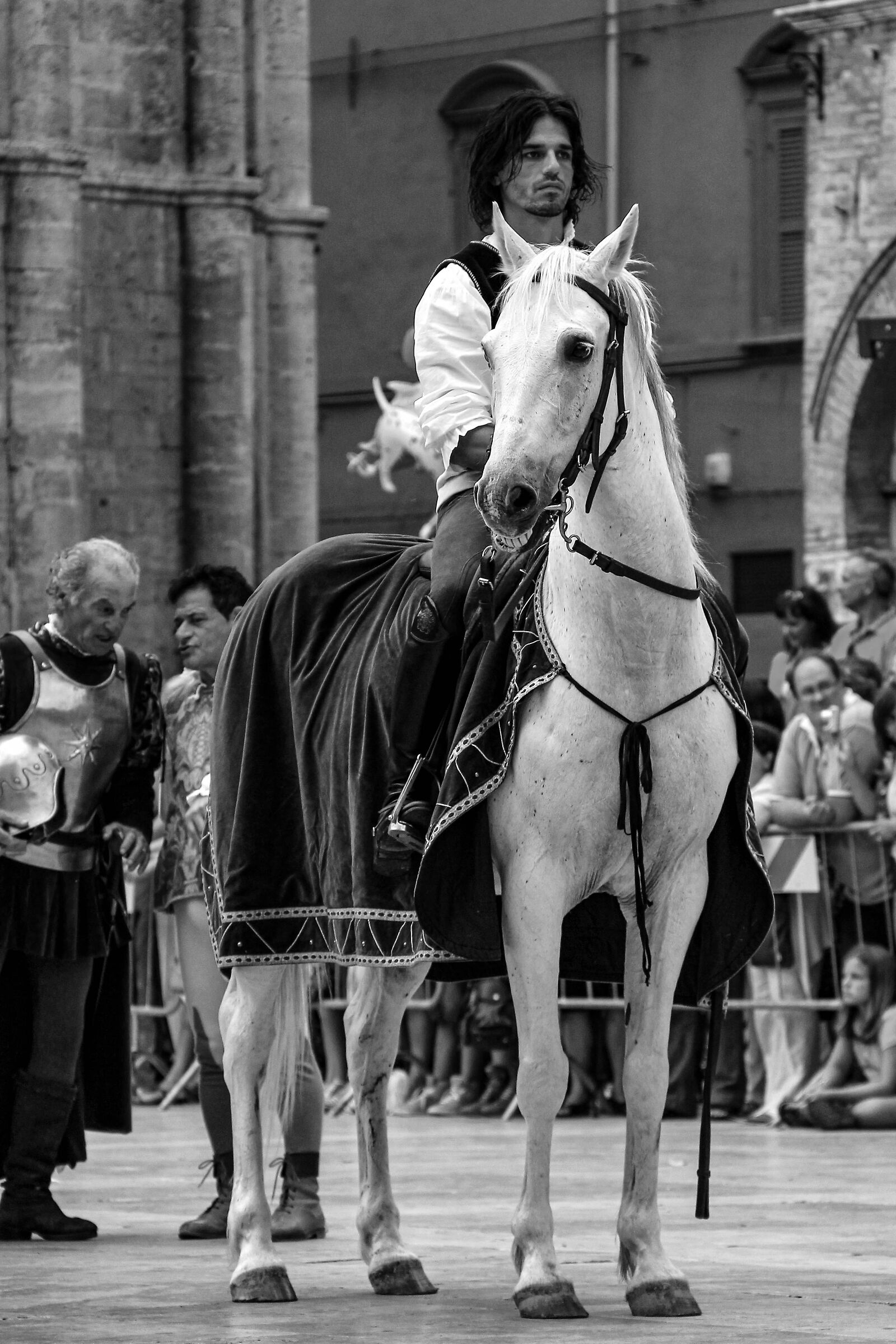The rider on the white horse
