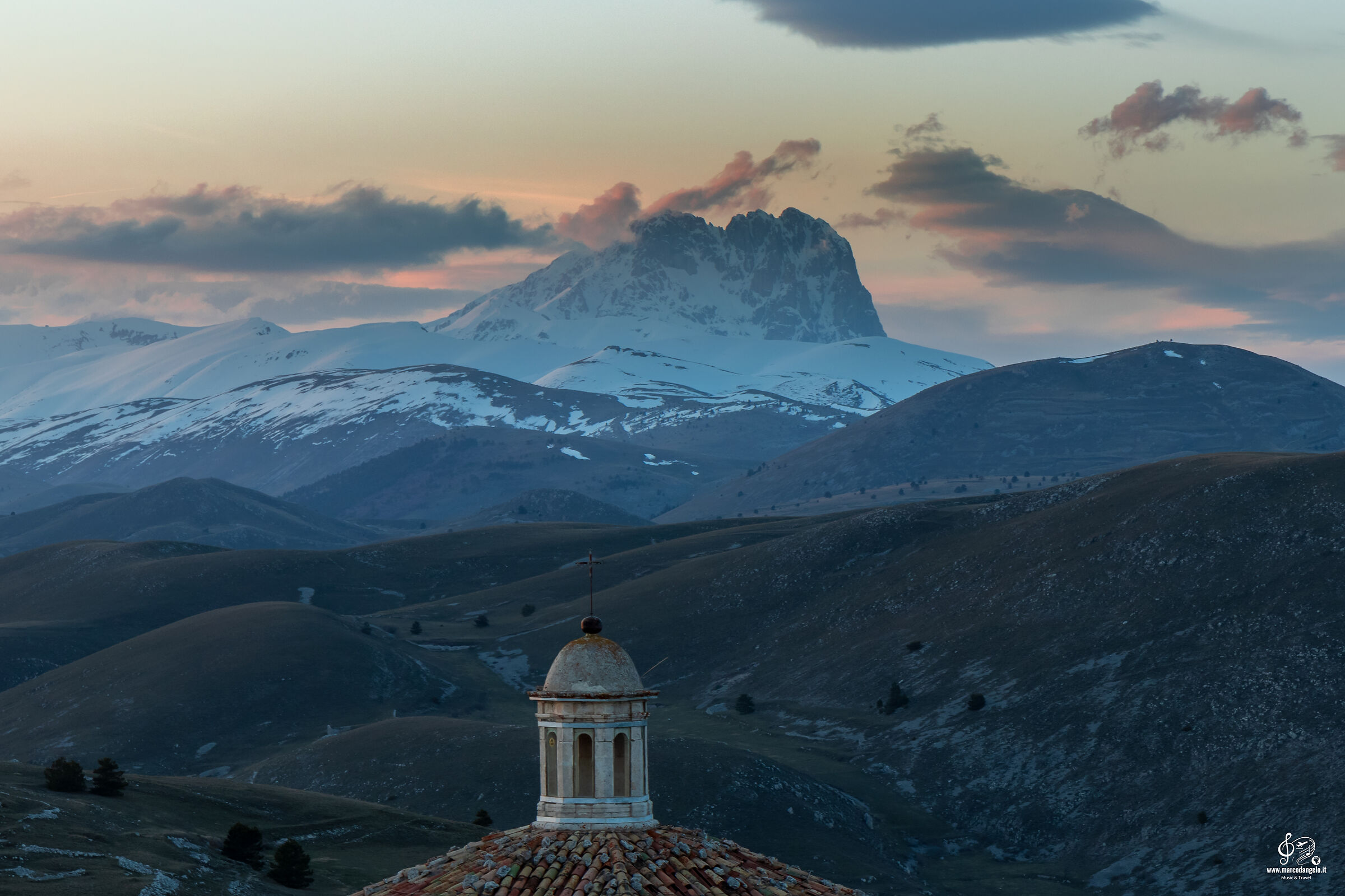 The Corno Grande seen from the castle of Rocca Calascio