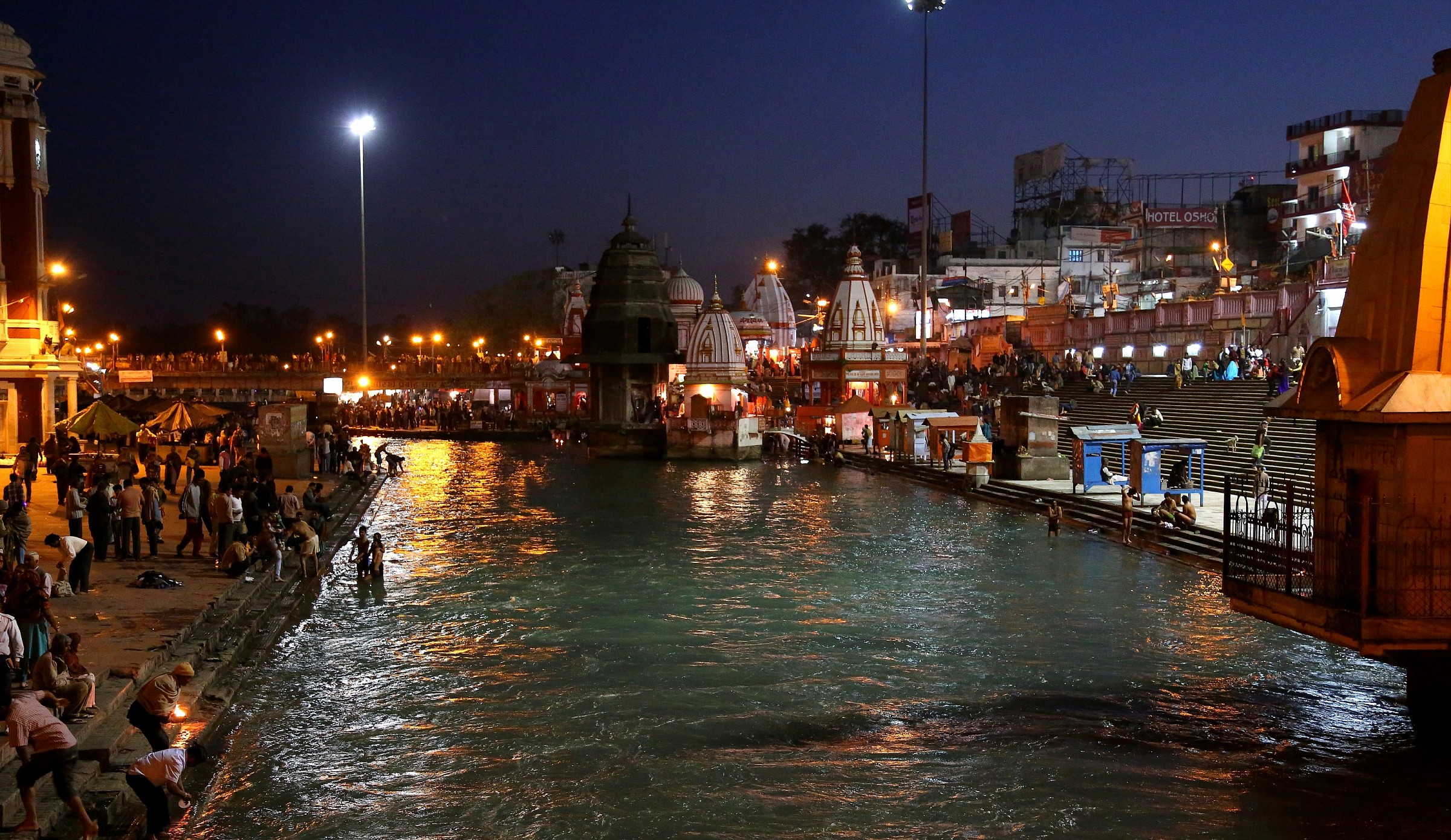 India. The Ganges in Haridwar.