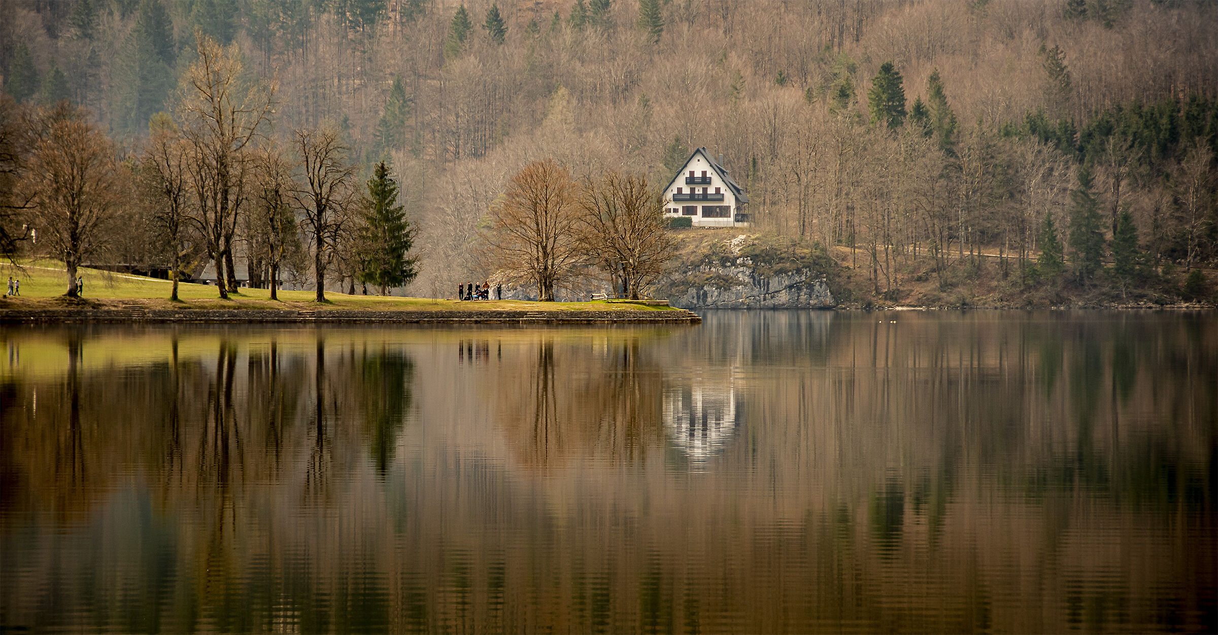 Glimpse of Lake Bohinj.