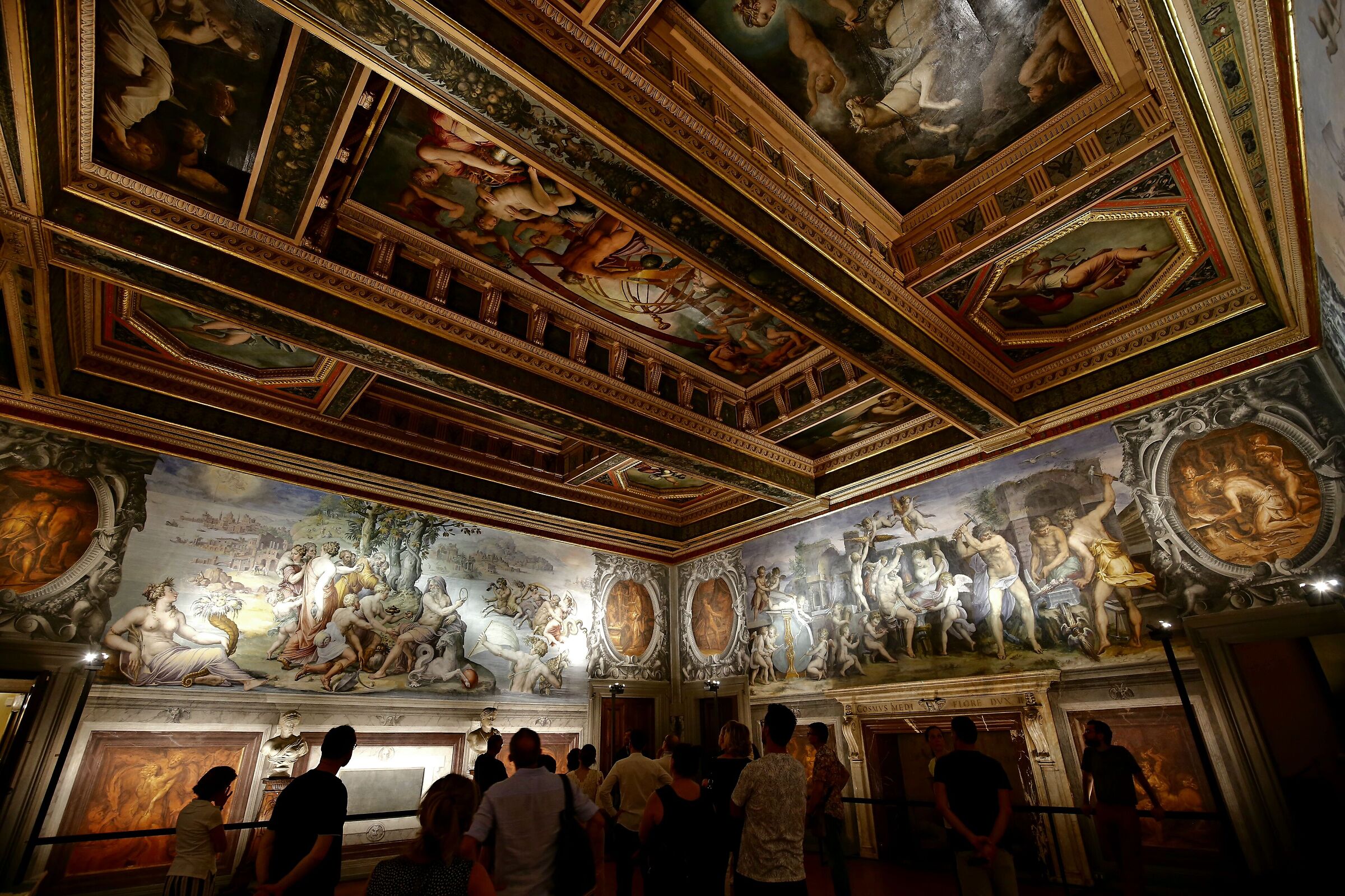 Hall of the Elements, air, water, earth, fire.