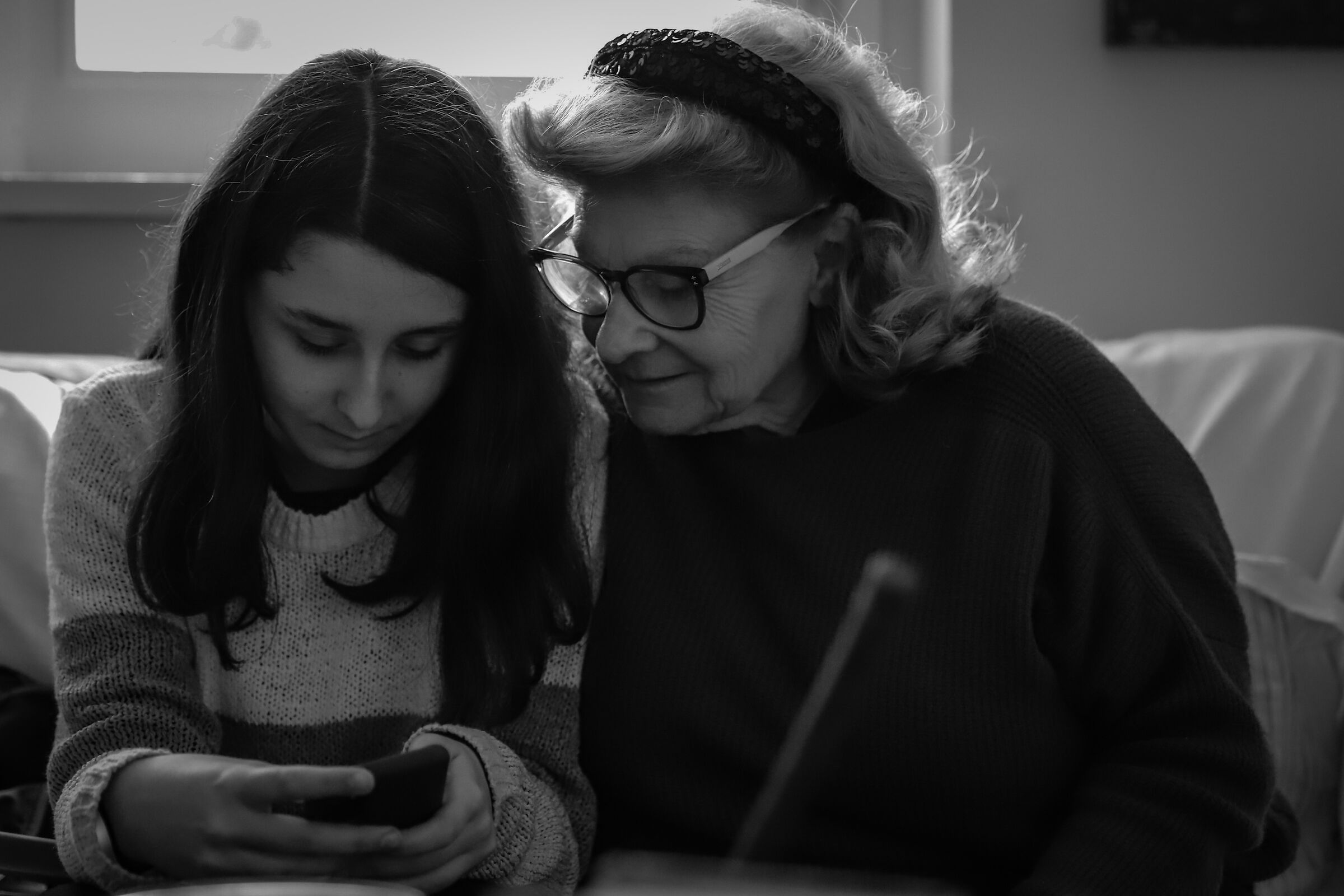 grandmother and grandson