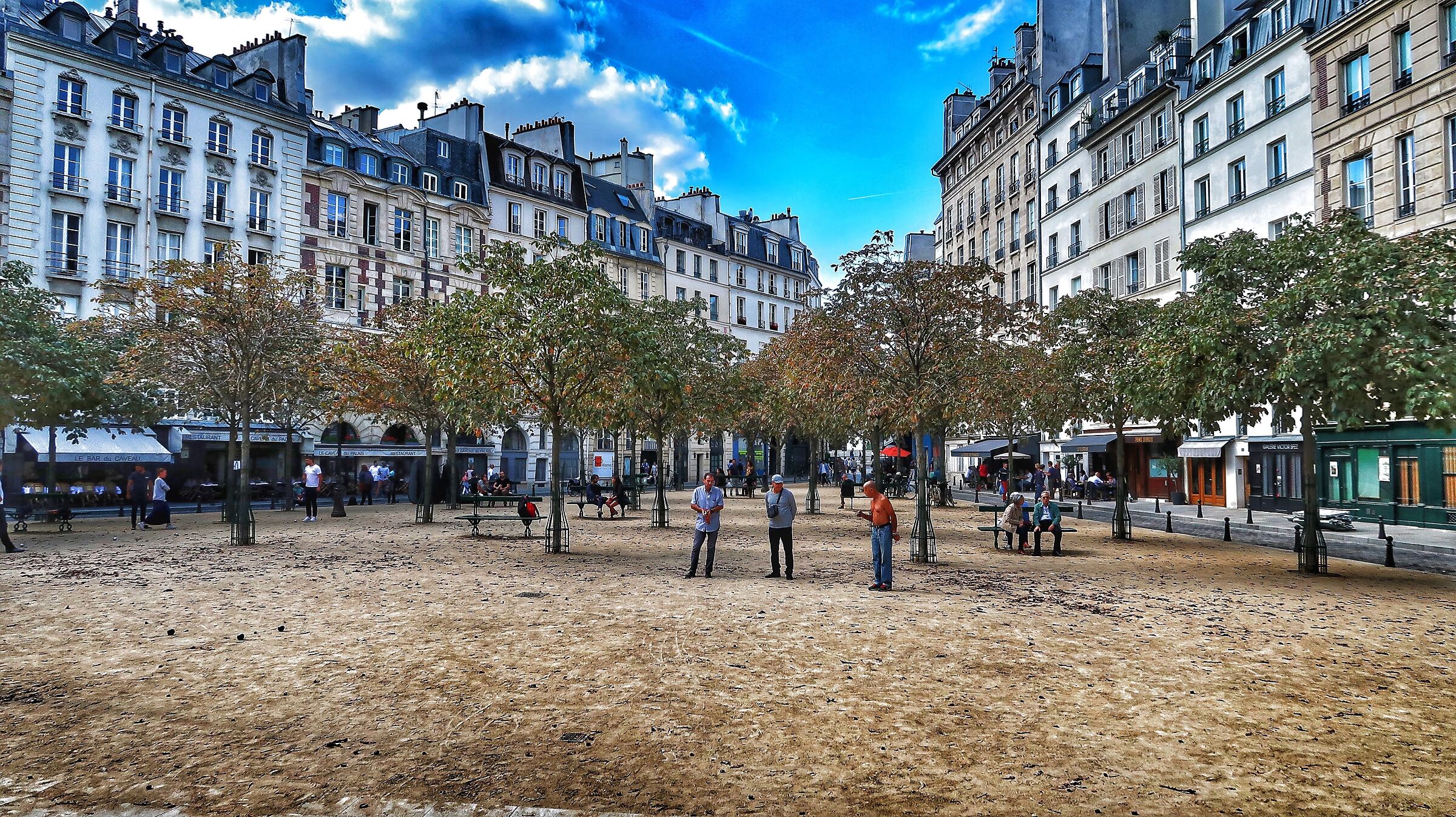 Parigi Place Dauphin giocatori di bocce