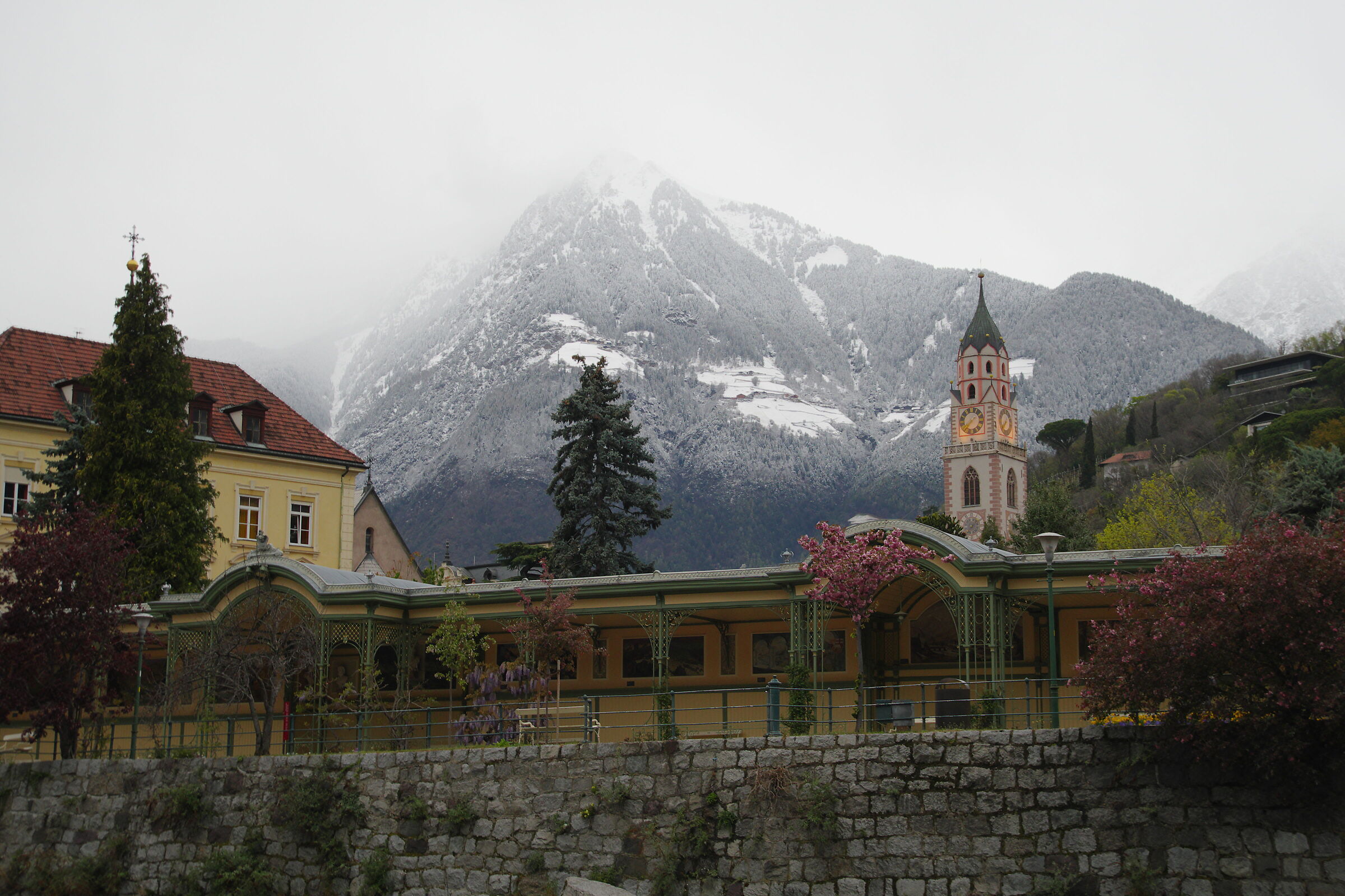 Merano walks on a cold spring day